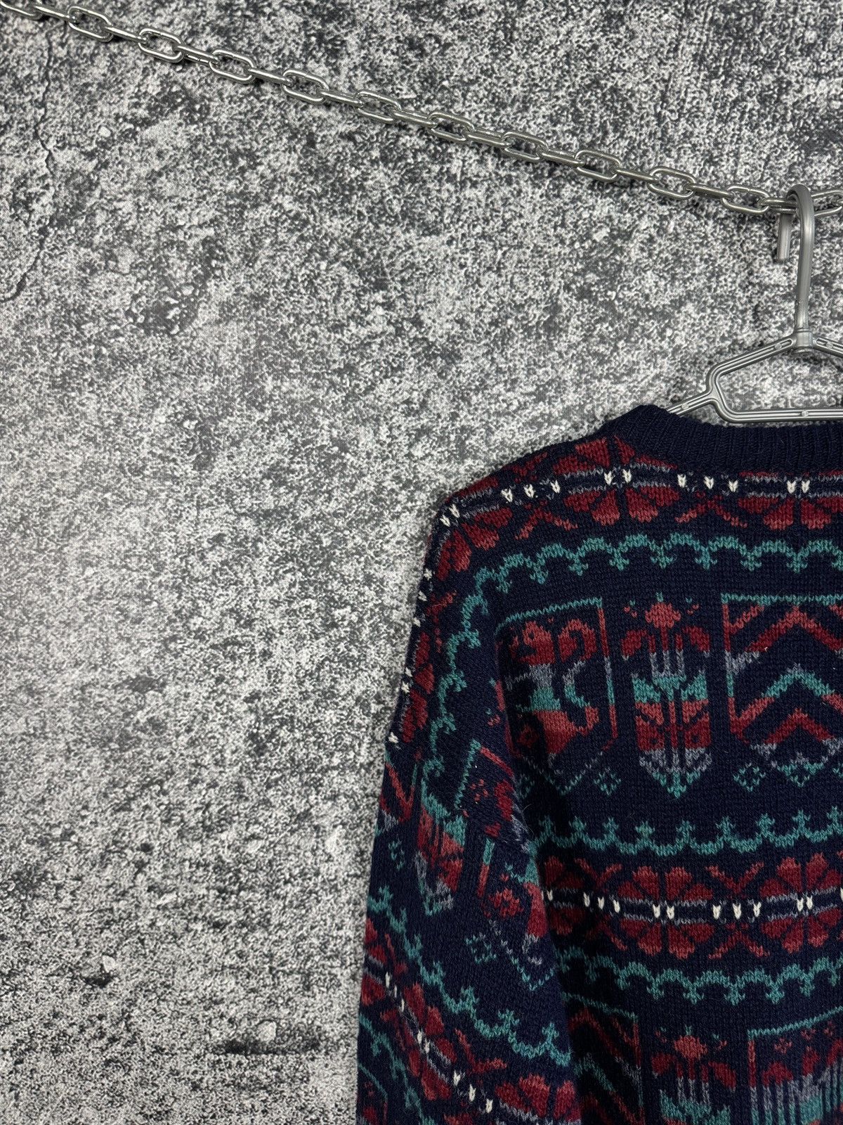 Vintage Glenugie Wool Sweater Cardigan Fair Isle Nordic Size 44 Size M / US 6-8 / IT 42-44 - 12 Thumbnail