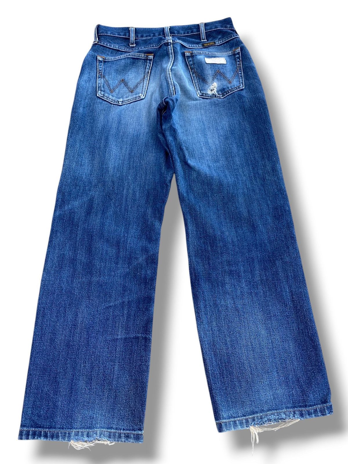 Wrangler Wrangler Brand Faded Wash Ripped Style Loose Jeans Size US 28 / EU 44 - 3 Thumbnail