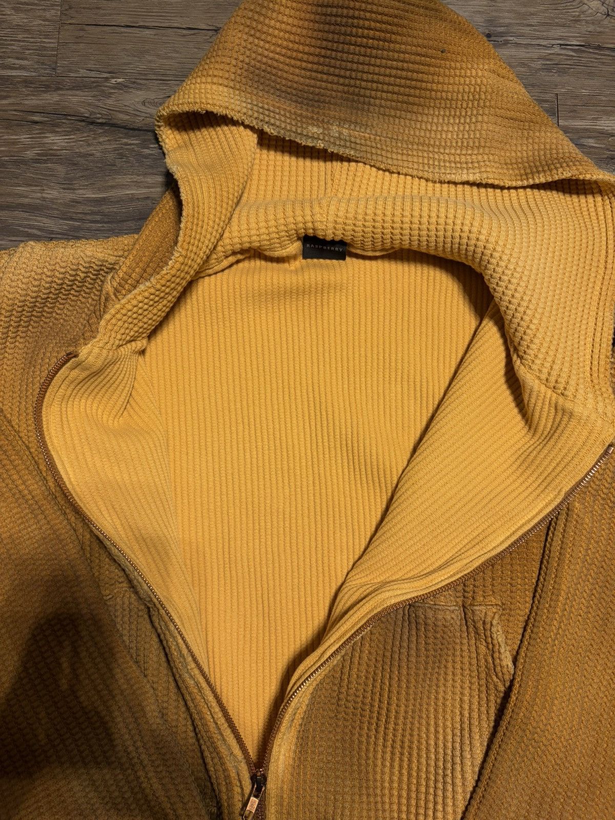 The GV Gallery Gv Gallery Waffle Thermal Zip-up Size Medium Mustard Size US M / EU 48-50 / 2 - 5 Thumbnail