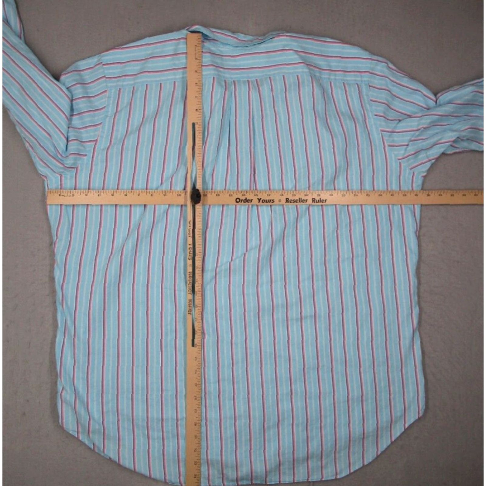 Ralph Lauren VINTAGE Ralph Lauren Mens 2XL XXL Tall Blue Striped Button-Up Shirt Long Sleeve Pony Classic Fit Size US XXL / EU 58 / 5 - 4 Thumbnail