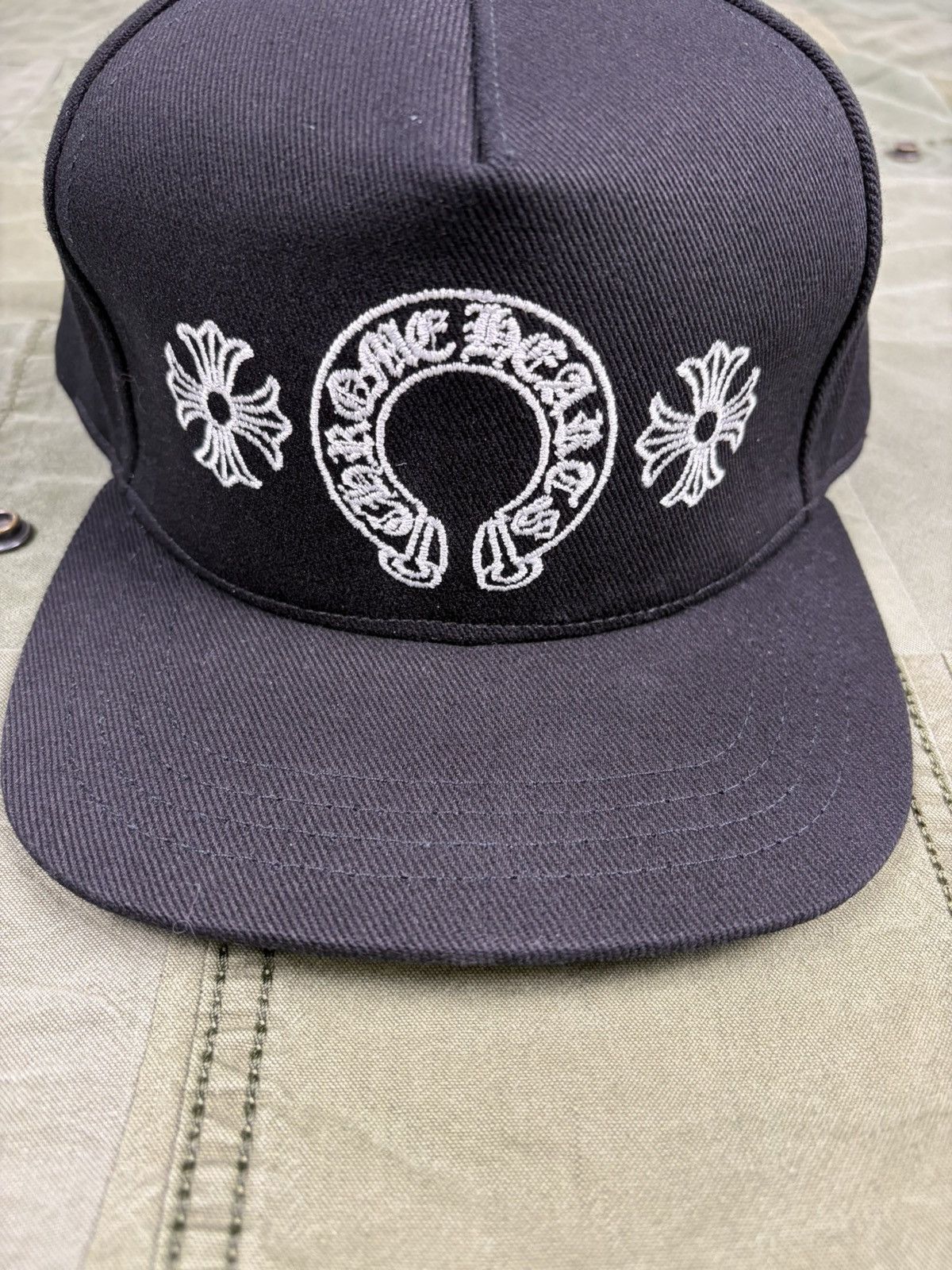 Chrome Hearts Denim Embroidered Hat Size ONE SIZE - 2 Thumbnail