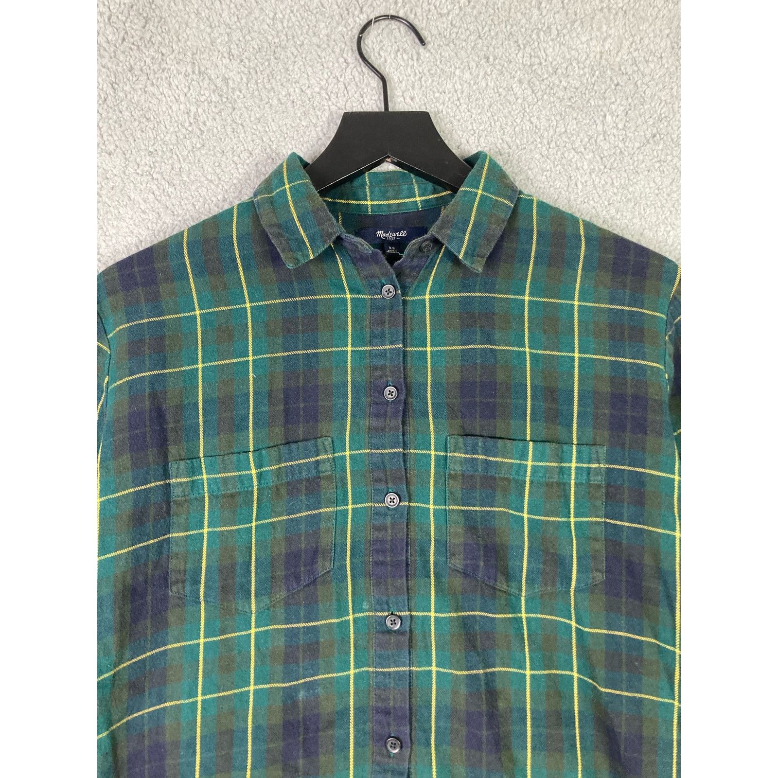 Madewell Madewell Plaid Oversized Shirt XS Womens Green Cozy Fall Size XS / US 0-2 / IT 36-38 - 7 Thumbnail