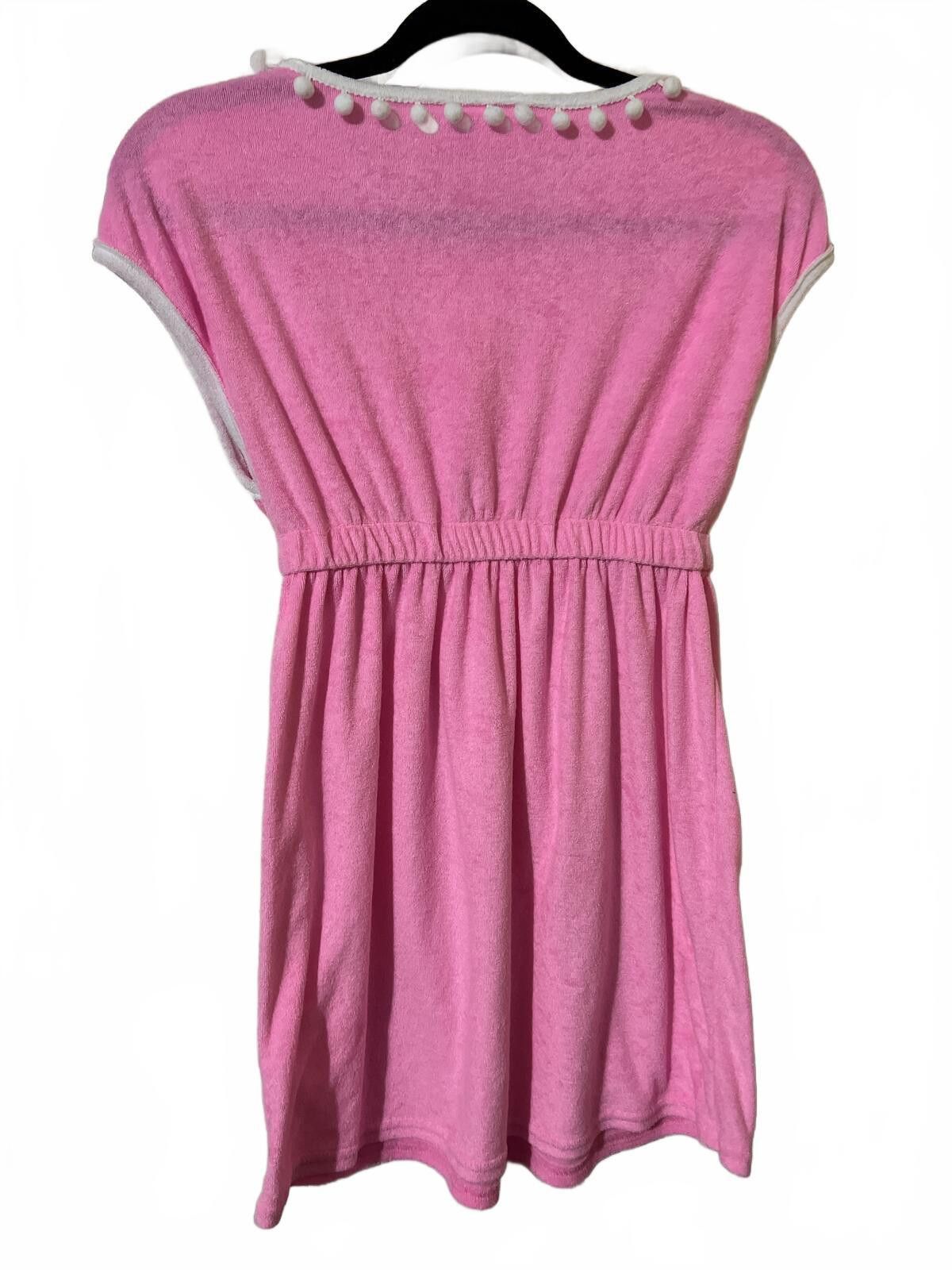 Other Betsy Johnson Pink Girls Dress Pom Pom Trim 10 swim cover Size ONE SIZE - 5 Thumbnail