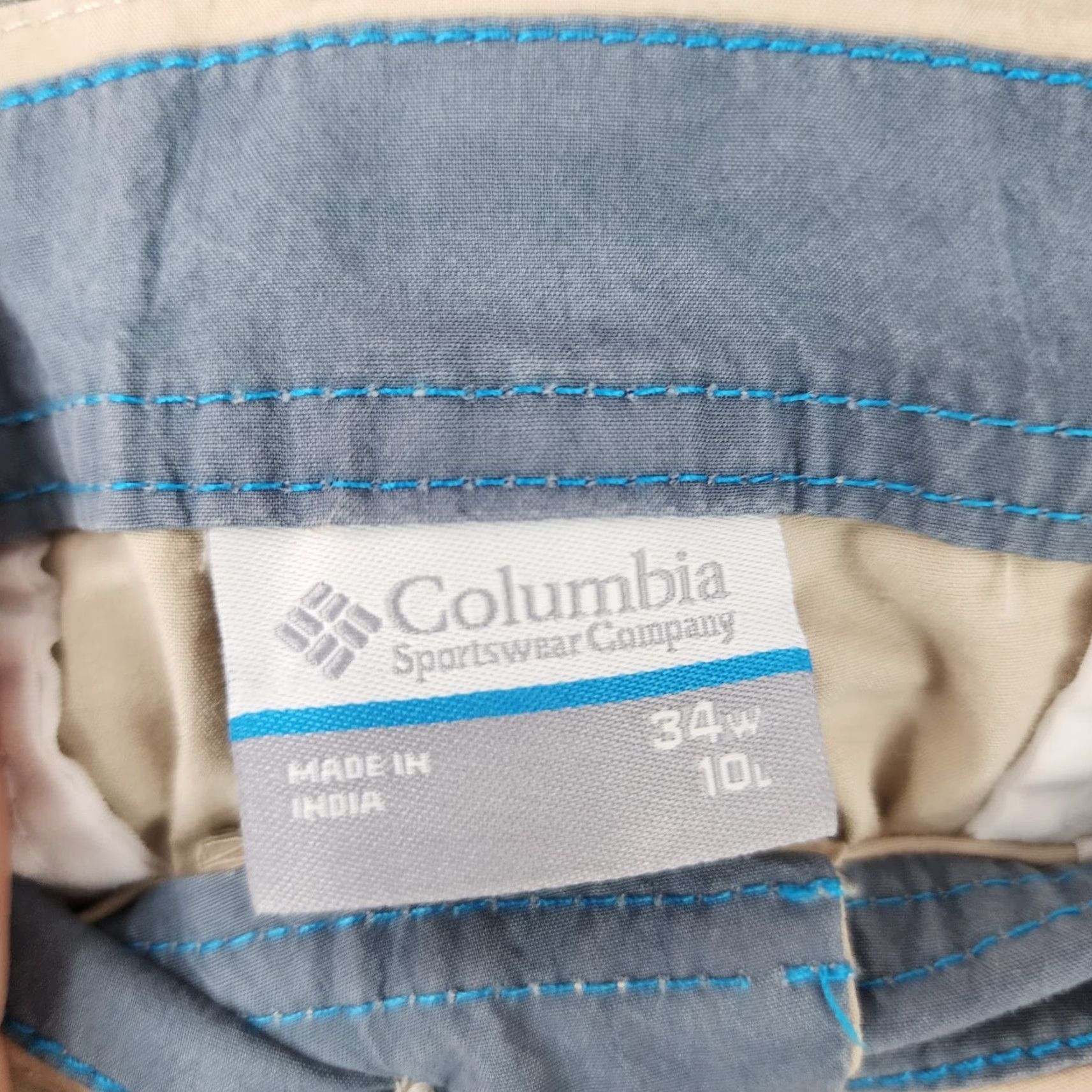 Vintage VINTAGE? (No) - Columbia - Shorts - Men - 34 - Beige - 100% Cotton - Outdoor - Chino - Mens Size US 34 / EU 50 - 2 Thumbnail