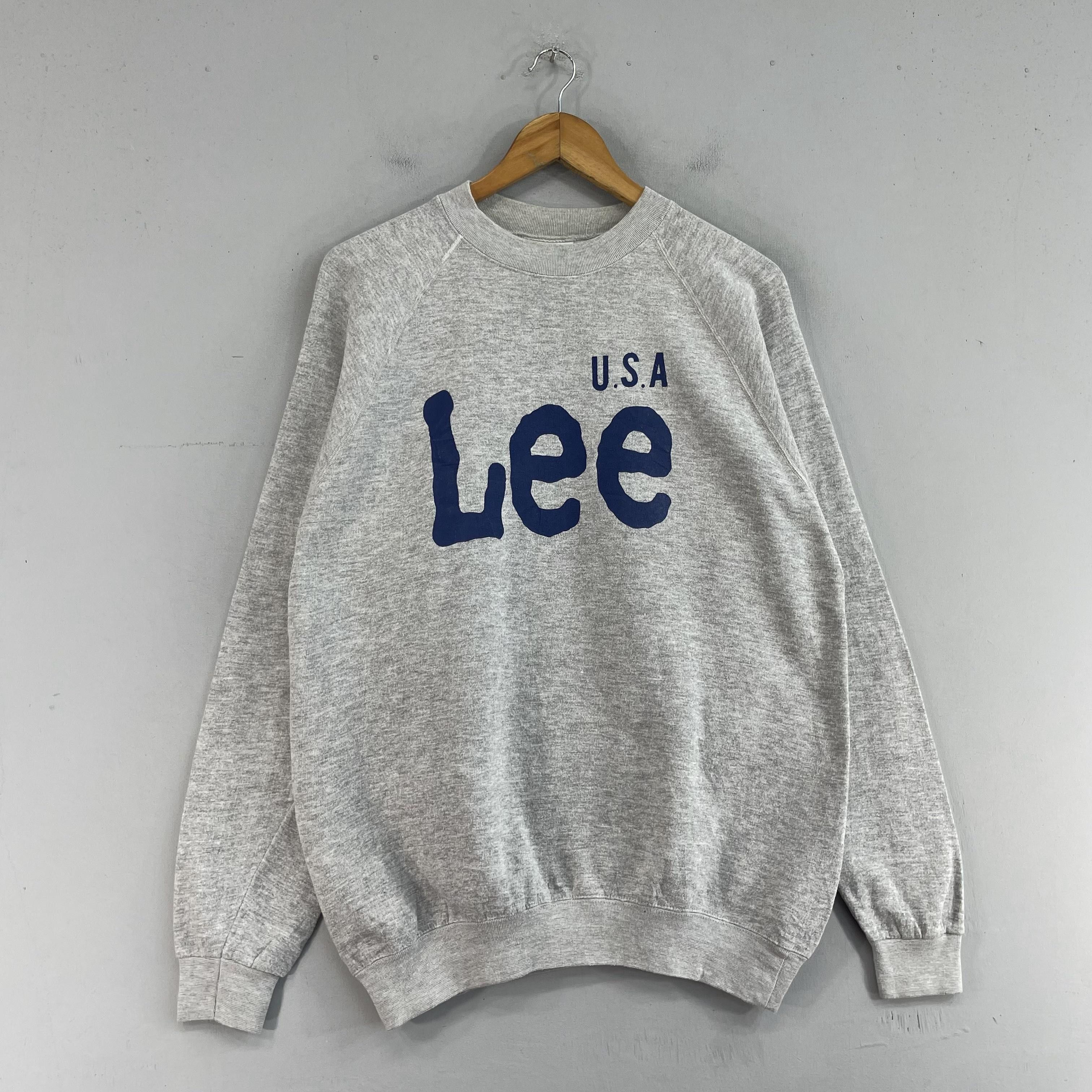 Lee × Vintage Vintage LEE Spellout Big Logo Printed Crewneck Sweatshirt Size US M / EU 48-50 / 2 - 3 Thumbnail