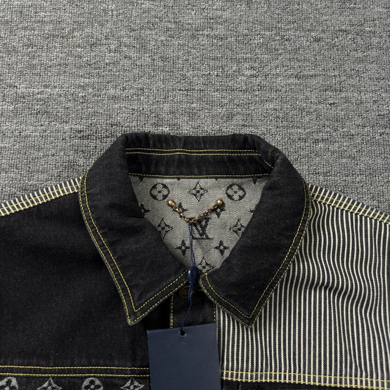 Louis Vuitton Louis Vuitton Patchwork black full-print denim jacket 2502- Size US M / EU 48-50 / 2 - 2 Thumbnail