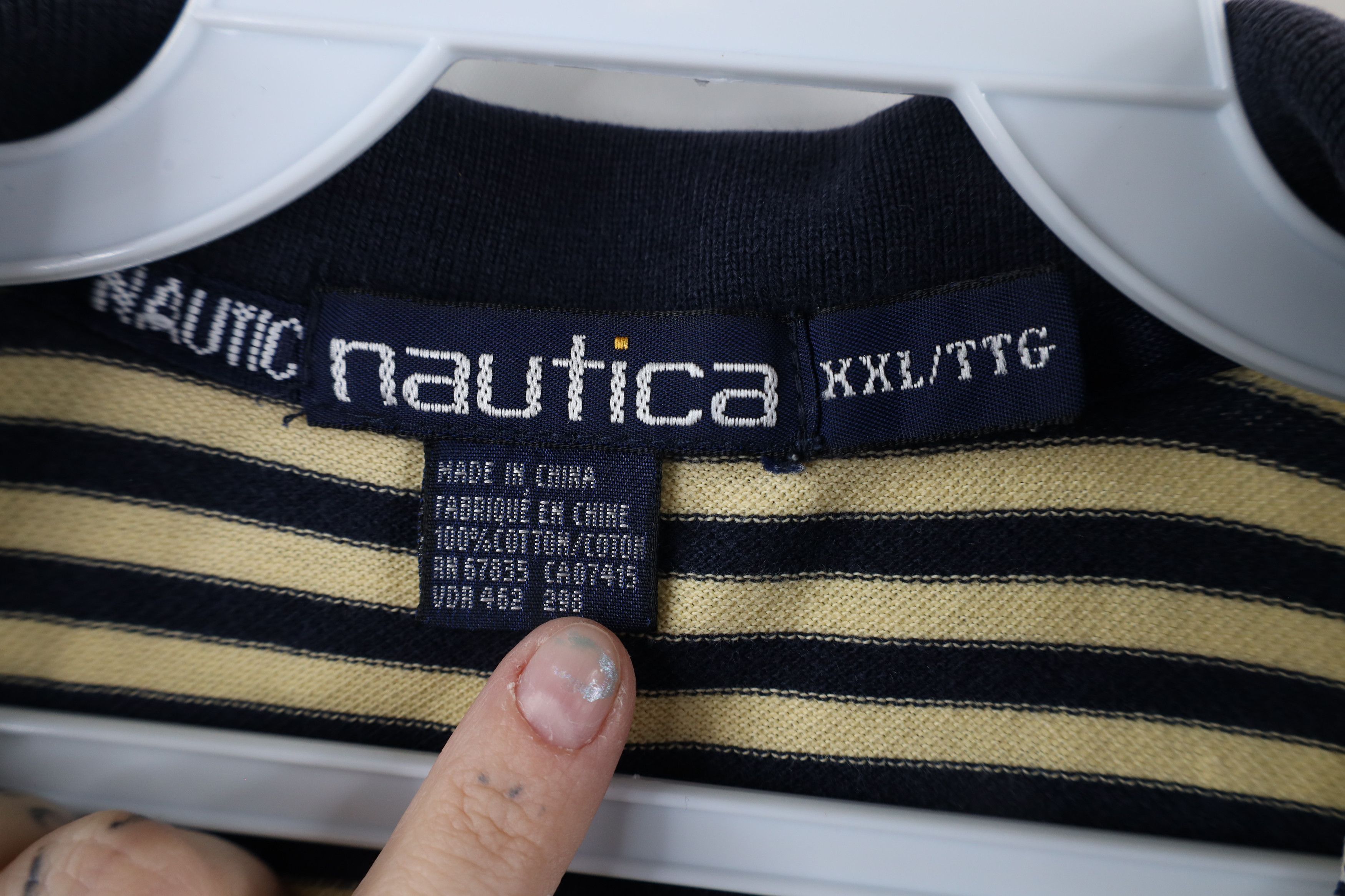 Nautica × Vintage Vintage 90s Nautica Sailing Collared Polo Shirt Cotton Size US XXL / EU 58 / 5 - 7 Thumbnail