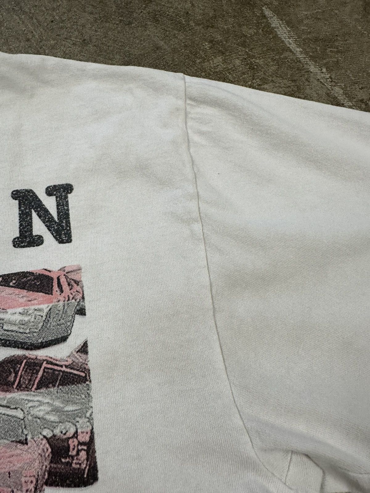 NASCAR Vintage 90s Las Vegas Motor Speedway USA Flag Racing T-Shirt Size US L / EU 52-54 / 3 - 9 Thumbnail