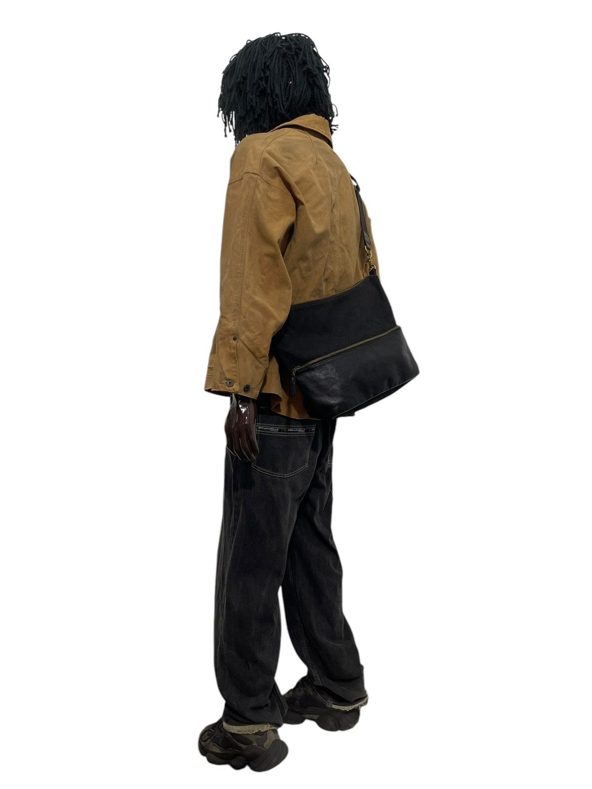 Genuine Leather Leather Cotton Duck Ship Jet Blue Japan Messenger Bag 1🟩8 Size ONE SIZE - 3 Thumbnail