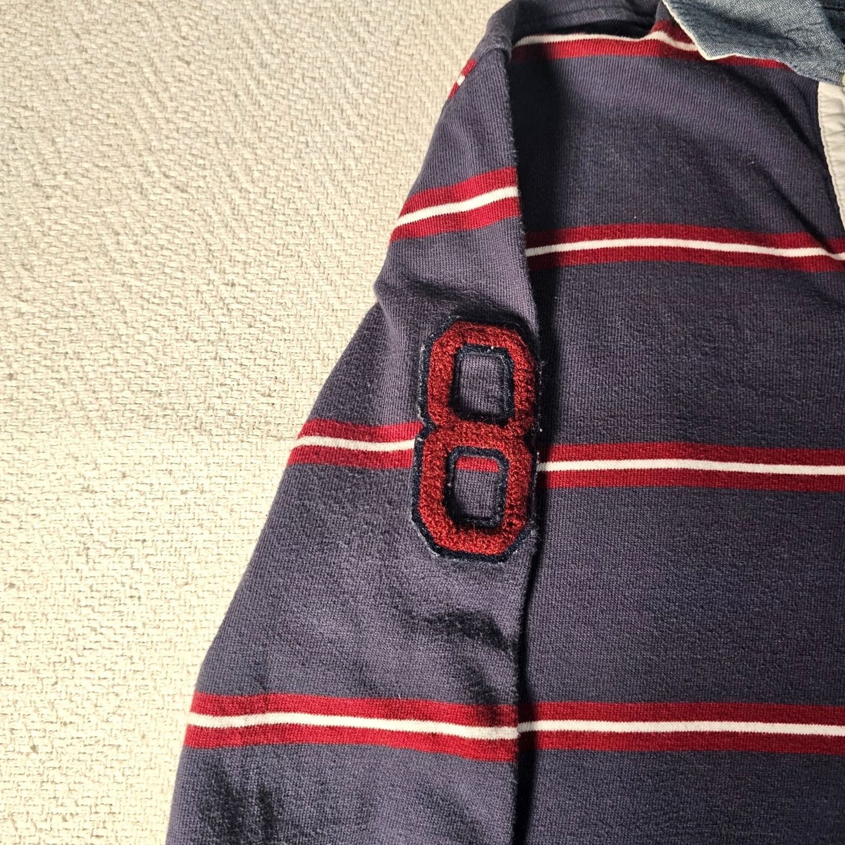 Tommy Hilfiger Tommy Hilfiger Polo Shirt Long Sleeve Mens XS Blue Red Stripe Logo Size US XS / EU 42 / 0 - 5 Thumbnail