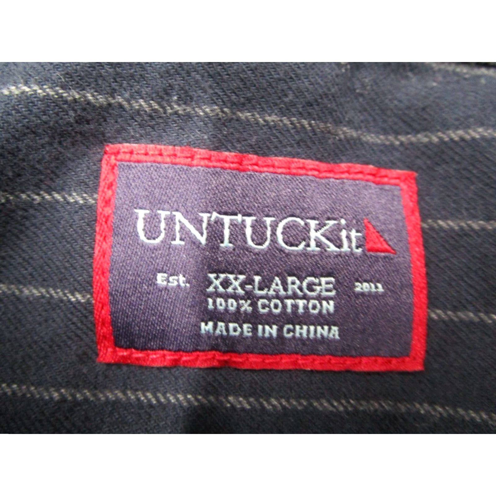 UNTUCKit VINTAGE UNTUCKit Men's Blue Pinstripe Flannel Shirt 2XL Long Sleeve Button Up Casual Classic Size US XXL / EU 58 / 5 - 3 Thumbnail