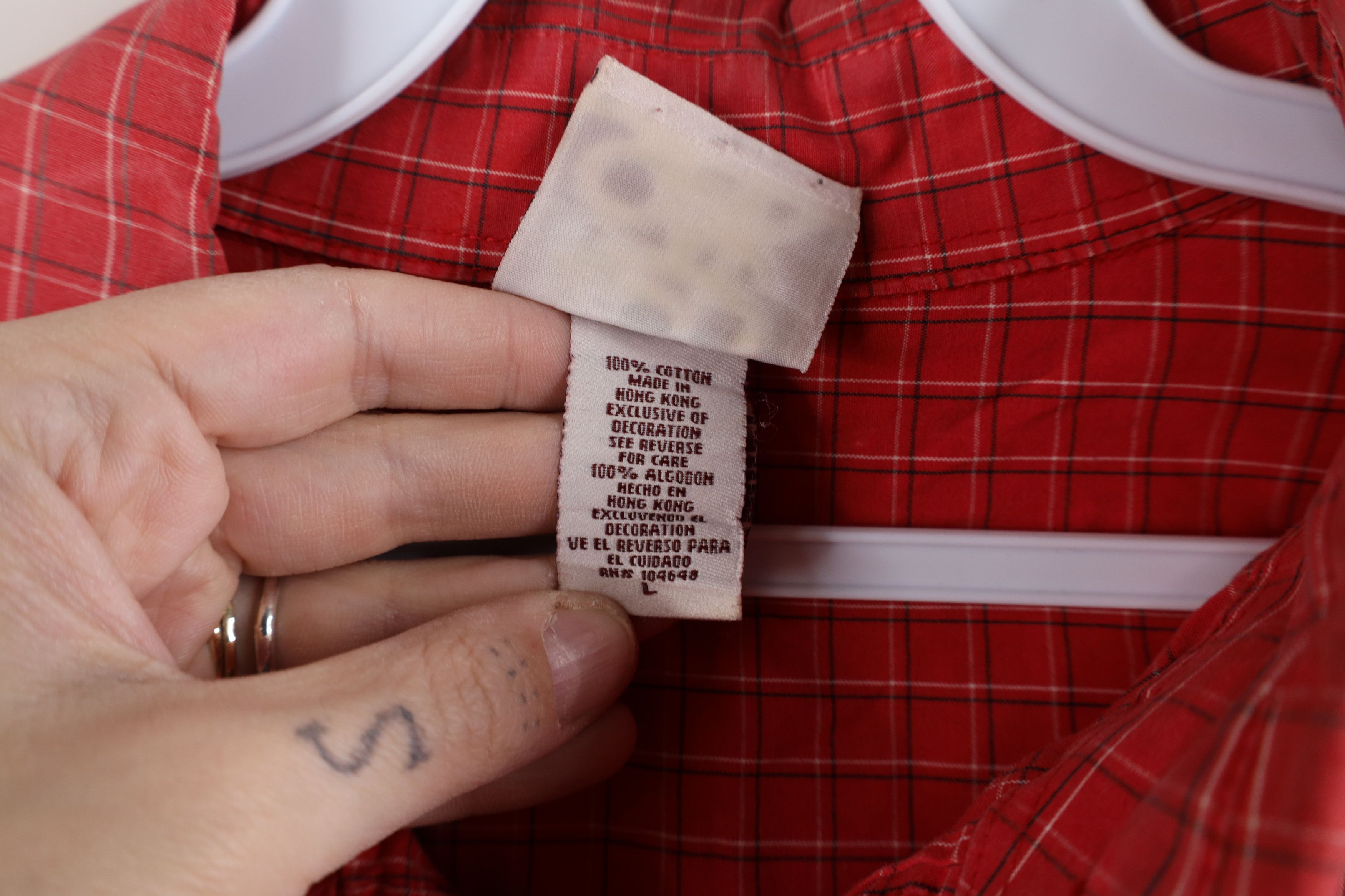 Vintage Vintage 90s Ohio State University Button Down Shirt Plaid Size US L / EU 52-54 / 3 - 12 Thumbnail