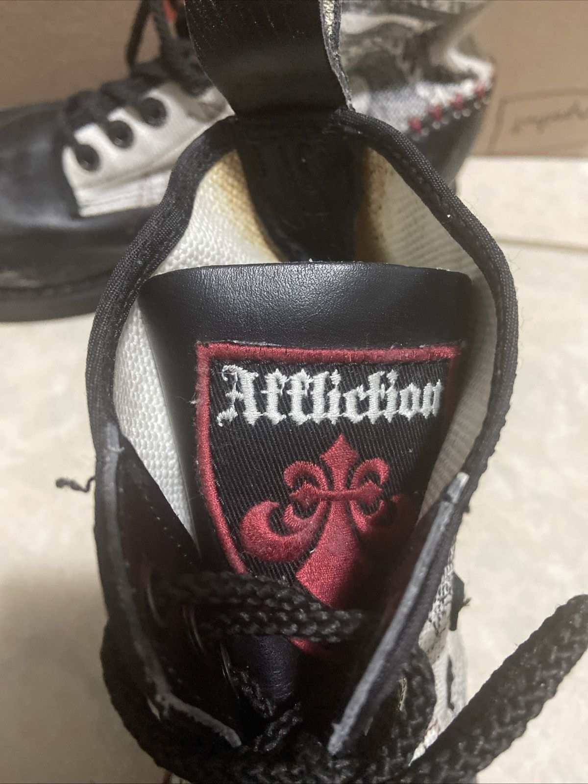 Affliction × Vintage VTG AFFLICTION Distressed Leather/Canvas Dragon Combat Boots Size US 11 / EU 44 - 5 Thumbnail