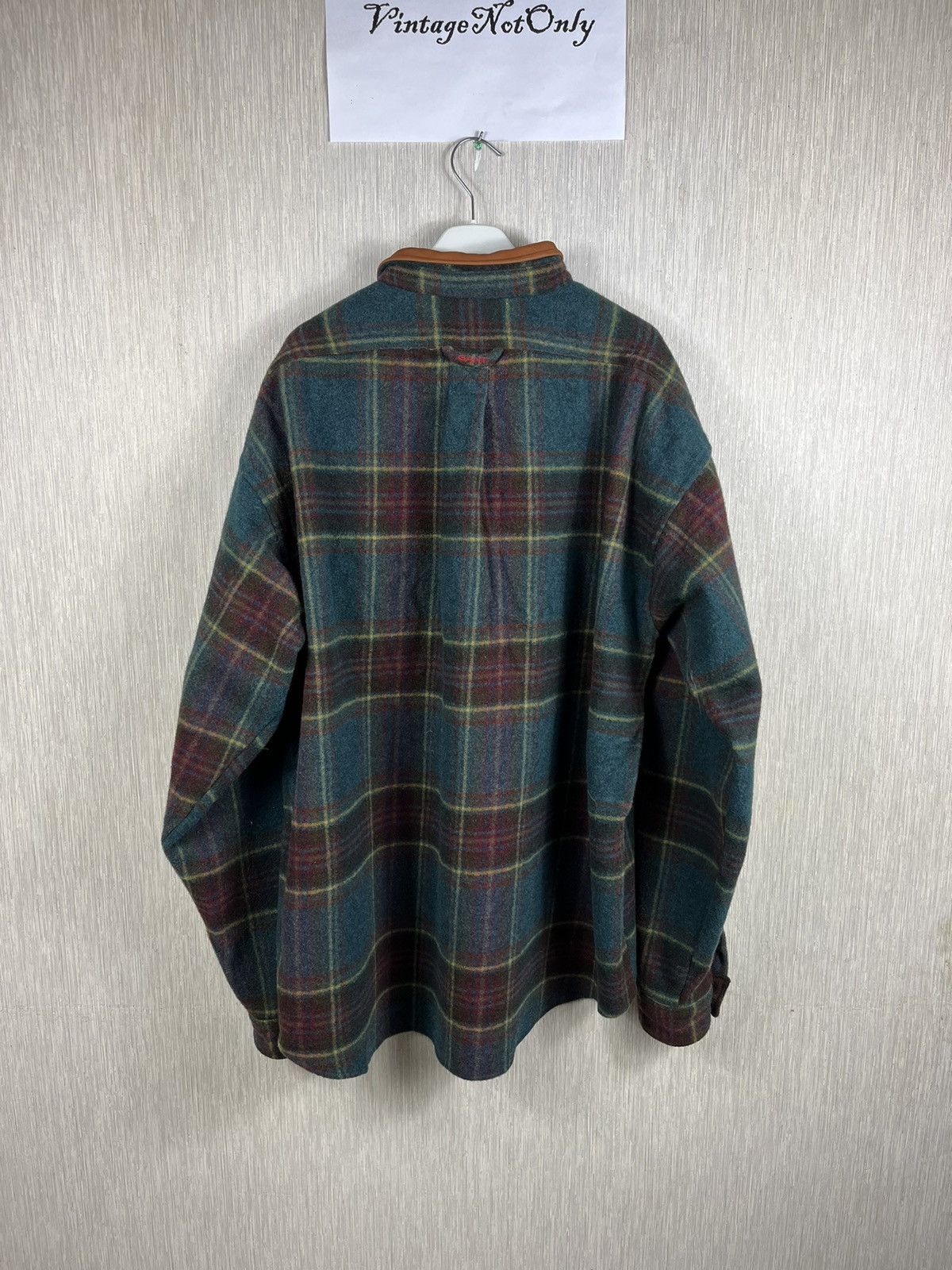 Flannel × Gant × Vintage Vintage 90s Gant plaid wool overshirt flannel checked suede Size US XL / EU 56 / 4 - 20 Thumbnail