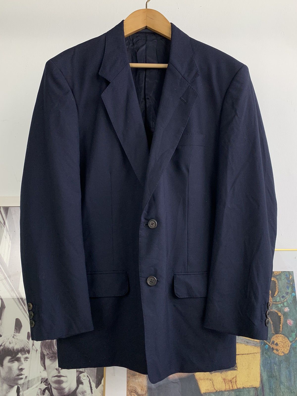Y's for Men 2000's Yohji Yamamoto Y's for Men Navy Blue Blazer Size 40S - 7 Thumbnail