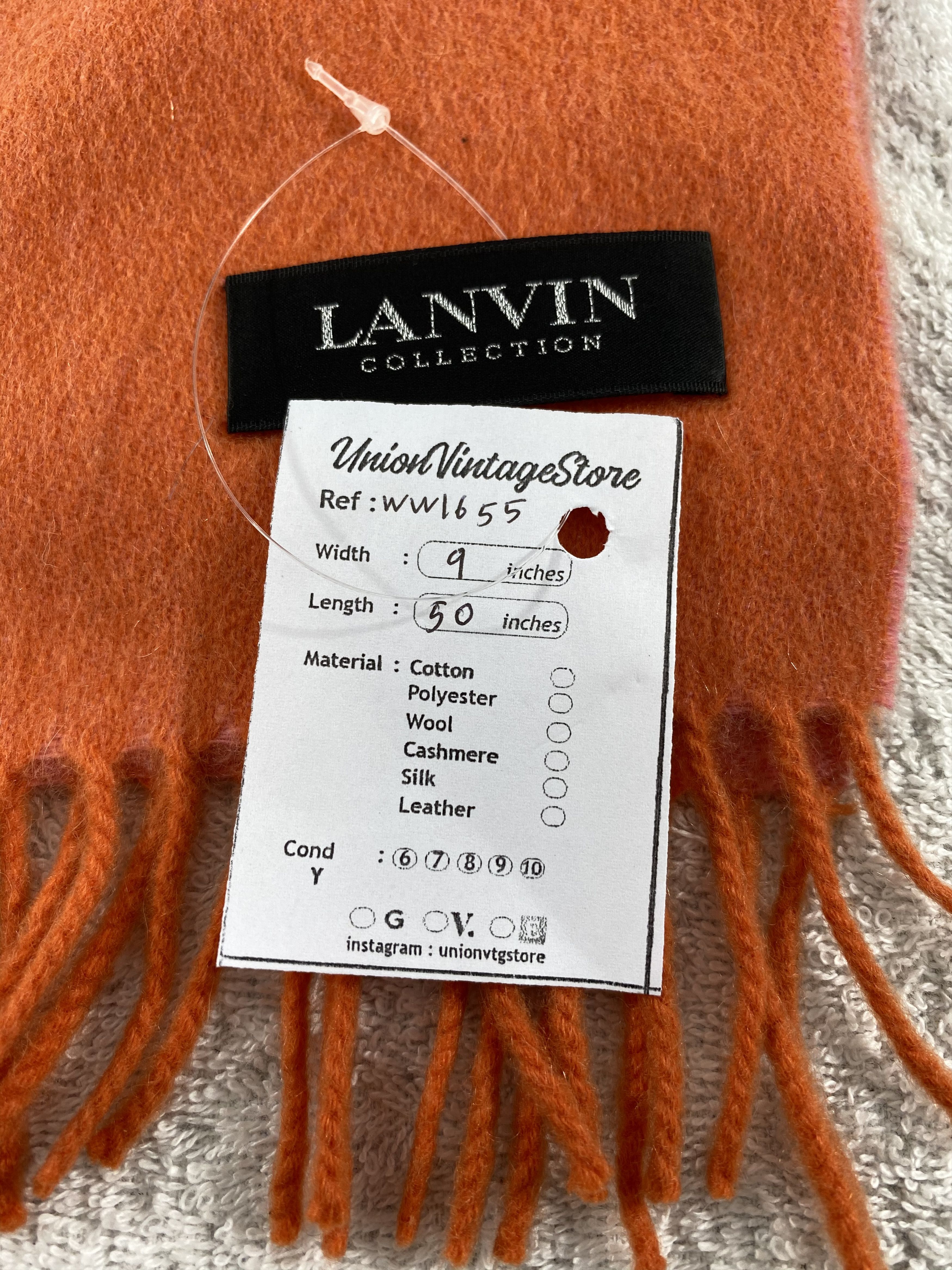 Lanvin × Vintage Lanvin Scarf / Muffler / Neckwear - WW1655 Size ONE SIZE - 4 Thumbnail