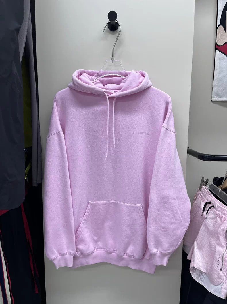 Balenciaga Balenciaga Pink Logo Hoodie XS - dmc Size US XS / EU 42 / 0 - 1 Thumbnail