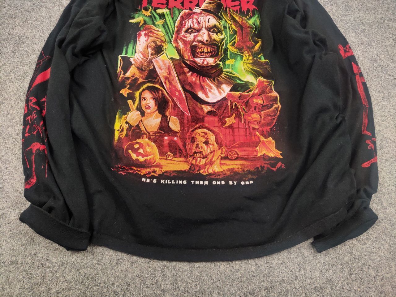 Vintage Terrifier Art The Clown Long sleeve Movie Vintage Style Size US XL / EU 56 / 4 - 6 Thumbnail