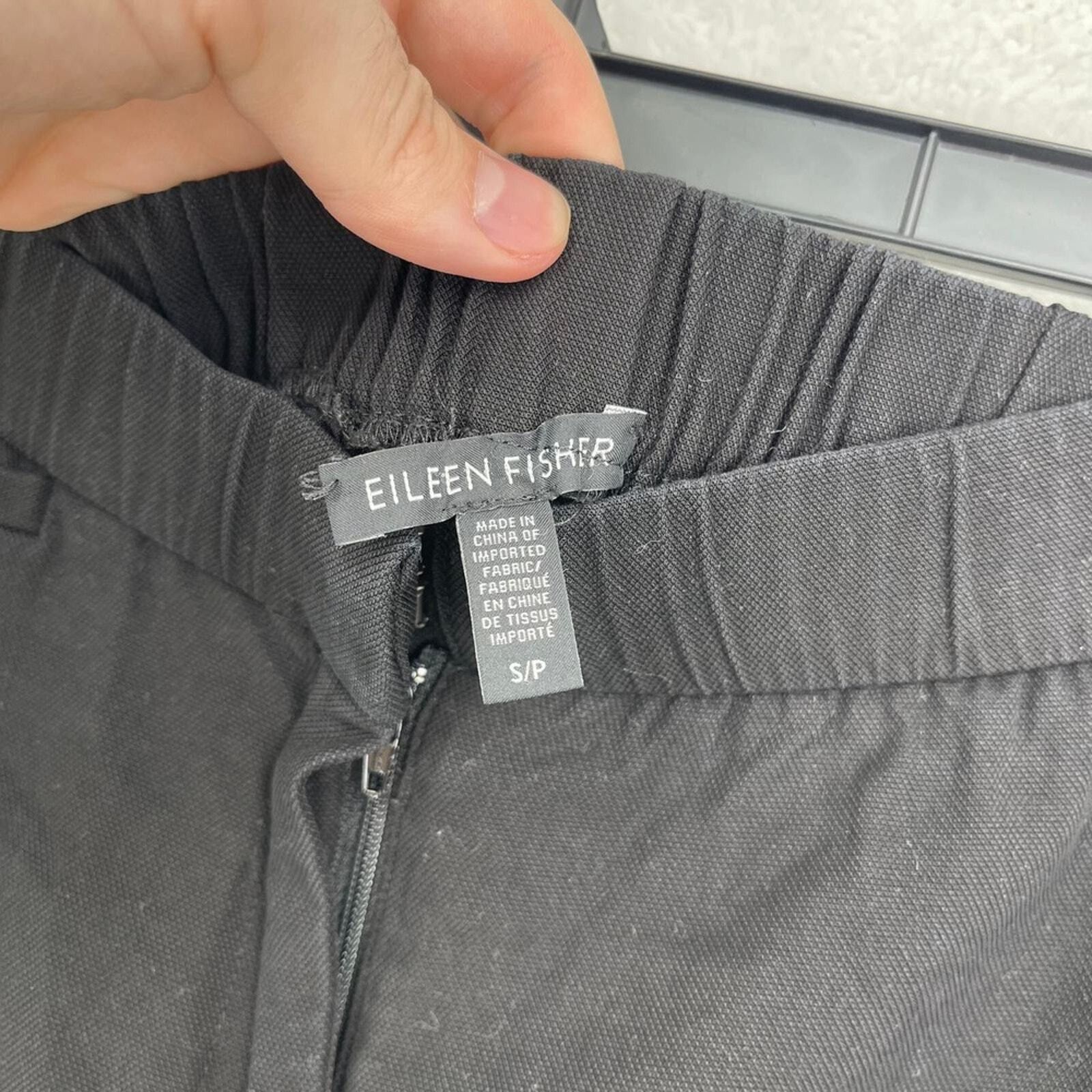 Eileen Fisher Eileen Fisher Black Trousers Mid Rise Pants Size Small Size 29" - 4 Thumbnail