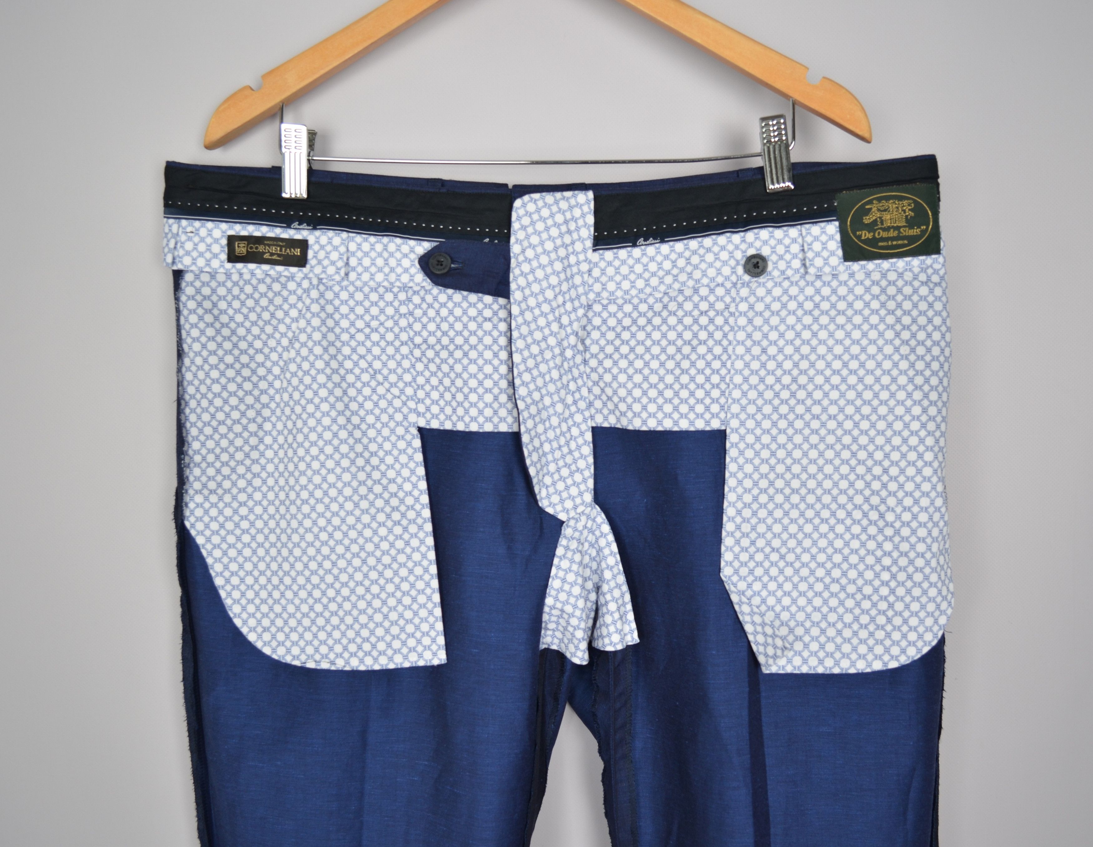 Corneliani × Designer Corneliani Linen Wool Silk Blend Navy Pants Trousers Sz W40 Size US 40 / EU 56 - 14 Thumbnail