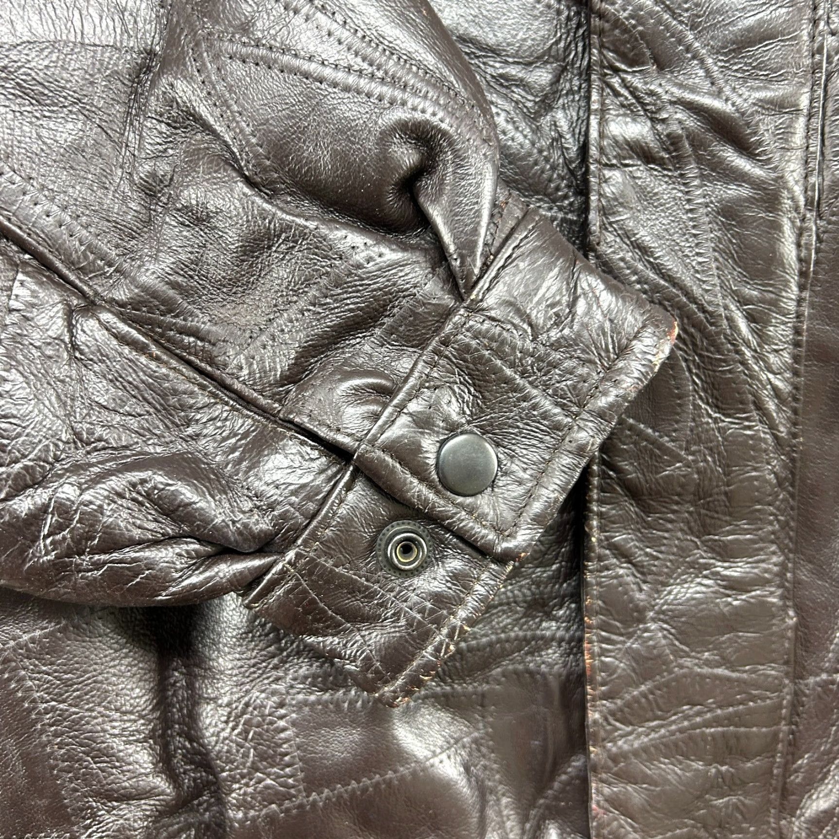 Haband VINTAGE Haband Jacket Mens L Brown Bomber Leather Patchwork Lined 90s Western Casual Zip Coat Mens Size US L / EU 52-54 / 3 - 5 Thumbnail