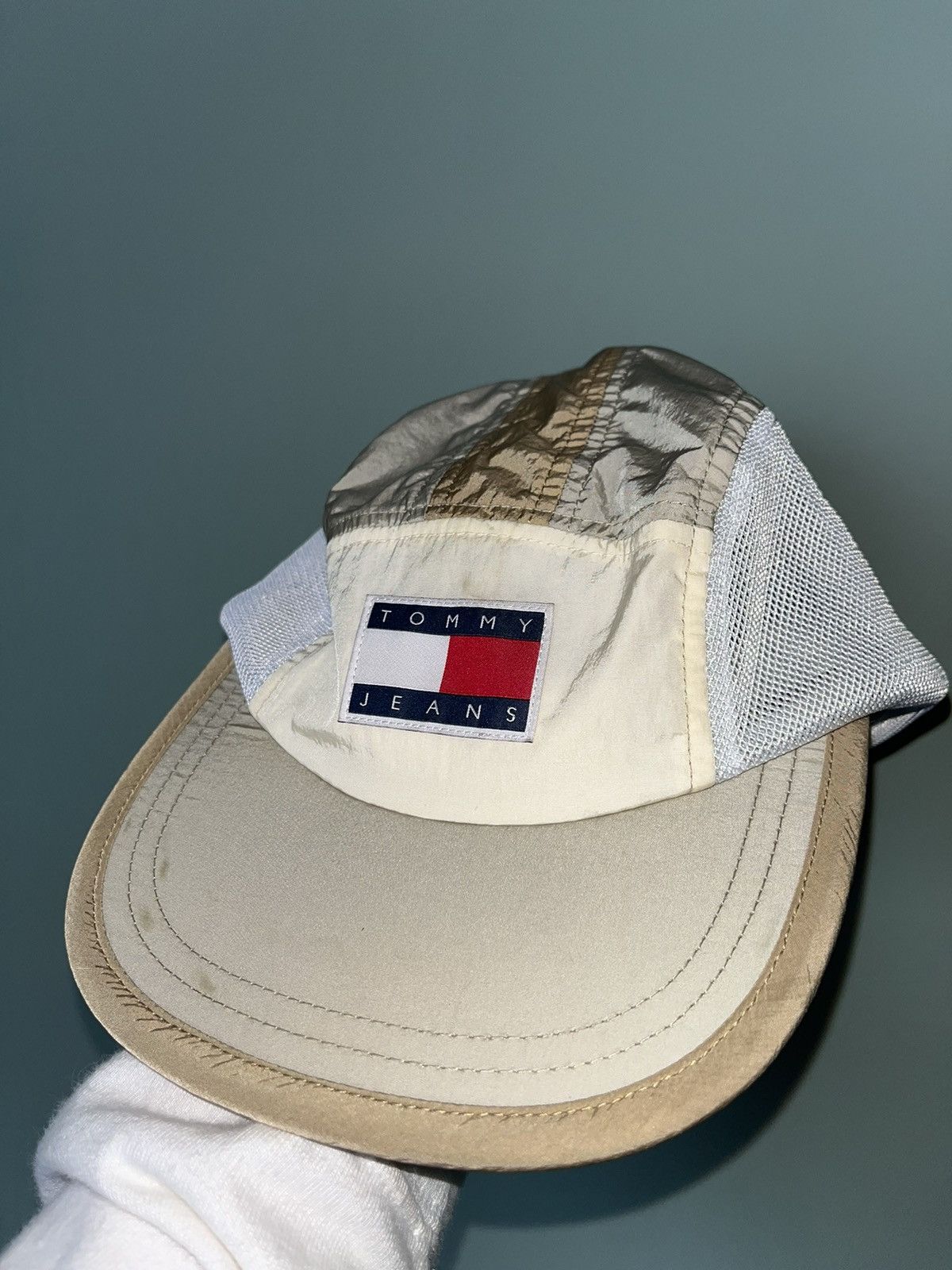 Tommy Jeans 🧢 Tommy Jeans Nylon Tech Cap – Beige / White – OS Size ONE SIZE - 7 Thumbnail
