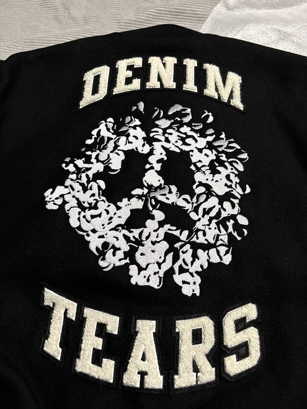 DENIM TEARS M New Denim Tears Peace Wreath Varsity Jacket Letterman Size US M / EU 48-50 / 2 - 10 Thumbnail