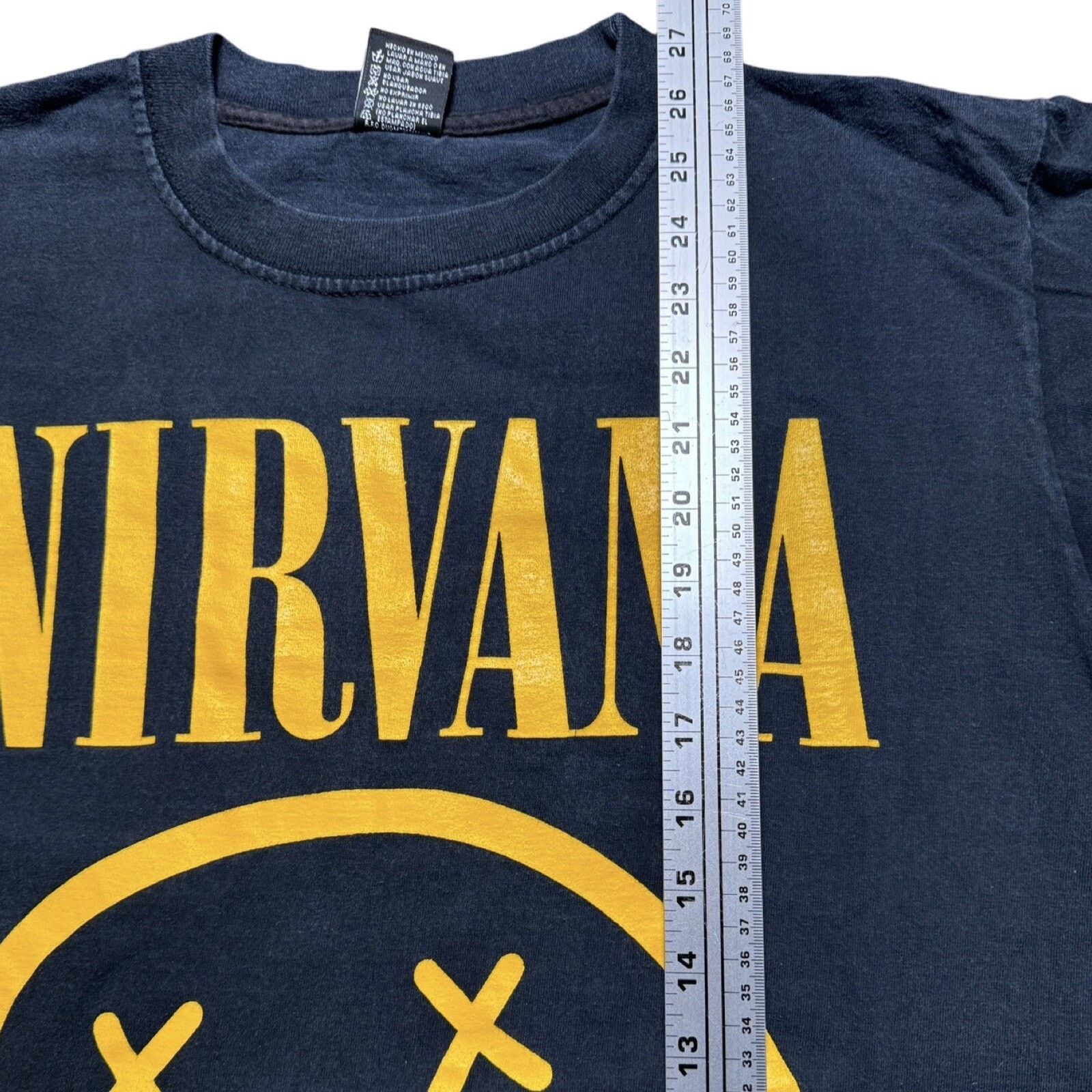 Nirvana Vintage Y2K Nirvana Smiley Double Sided Graphic T shirt Fade Size US M / EU 48-50 / 2 - 5 Thumbnail