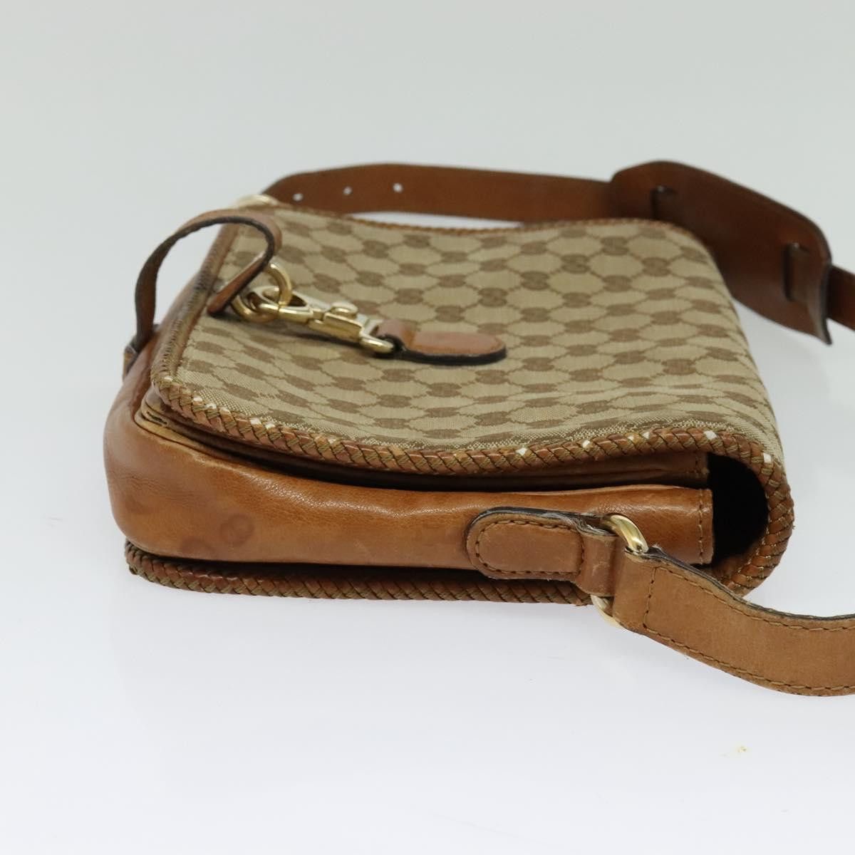 Gucci GUCCI GG Canvas Shoulder Bag Beige Gold Size ONE SIZE - 4 Thumbnail