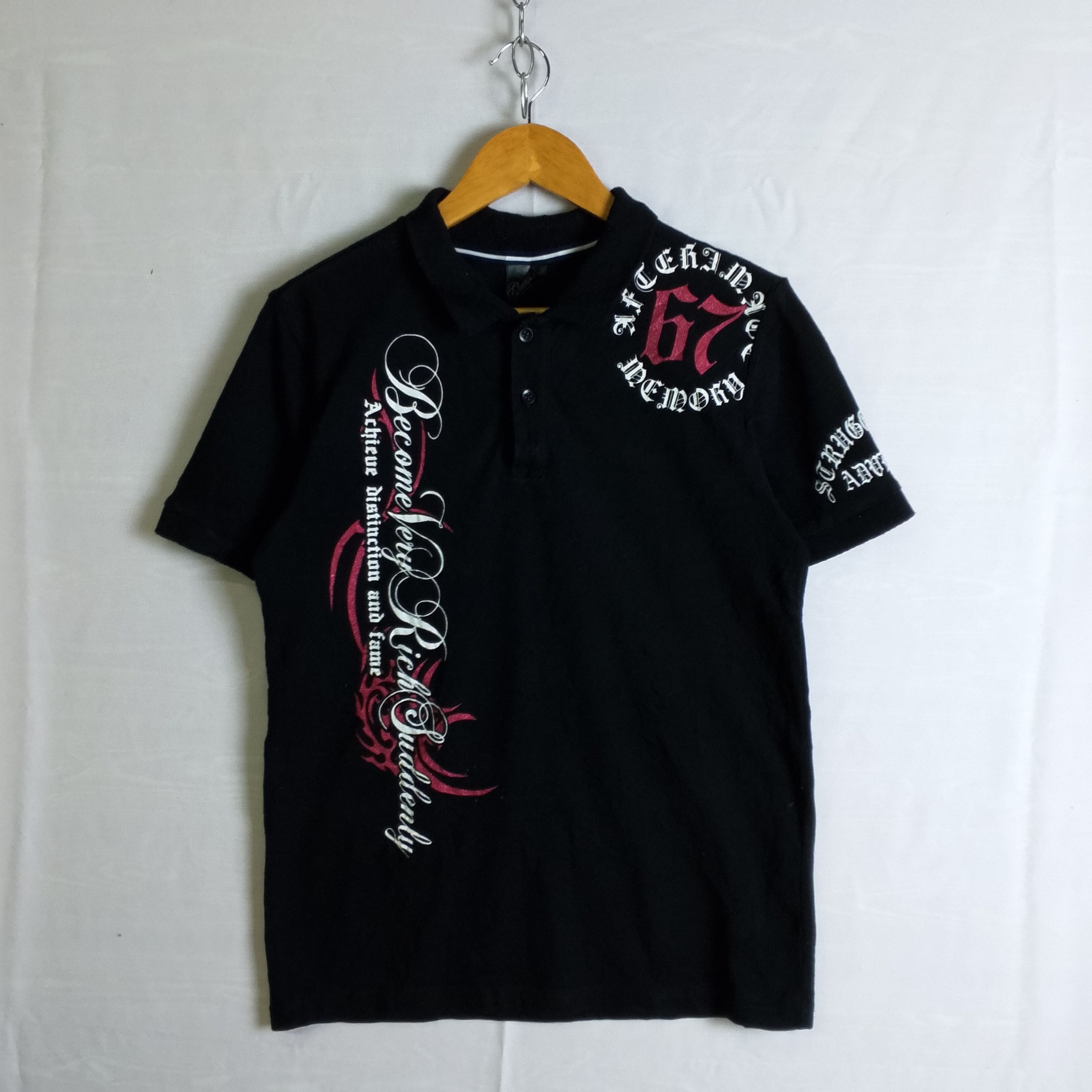 If Six Was Nine G-Dept Tribal Poem Cross Polo Lgb Punk Style Size US S / EU 44-46 / 1 - 2 Thumbnail