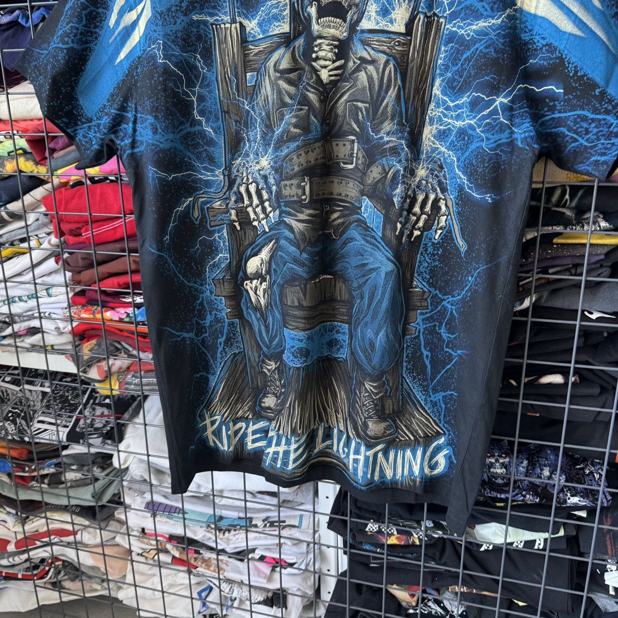 Band Tees Metallica Ride The Lightning Hot Rock AOP Band T-shirt Size US M / EU 48-50 / 2 - 5 Thumbnail
