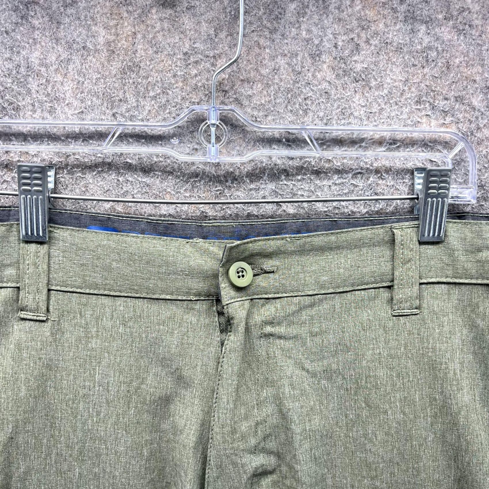 Vintage Reel Legends Shorts Mens 38 Green Microfiber Chino Stretch 9 Inseam Casual Size US 38 / EU 54 - 7 Thumbnail