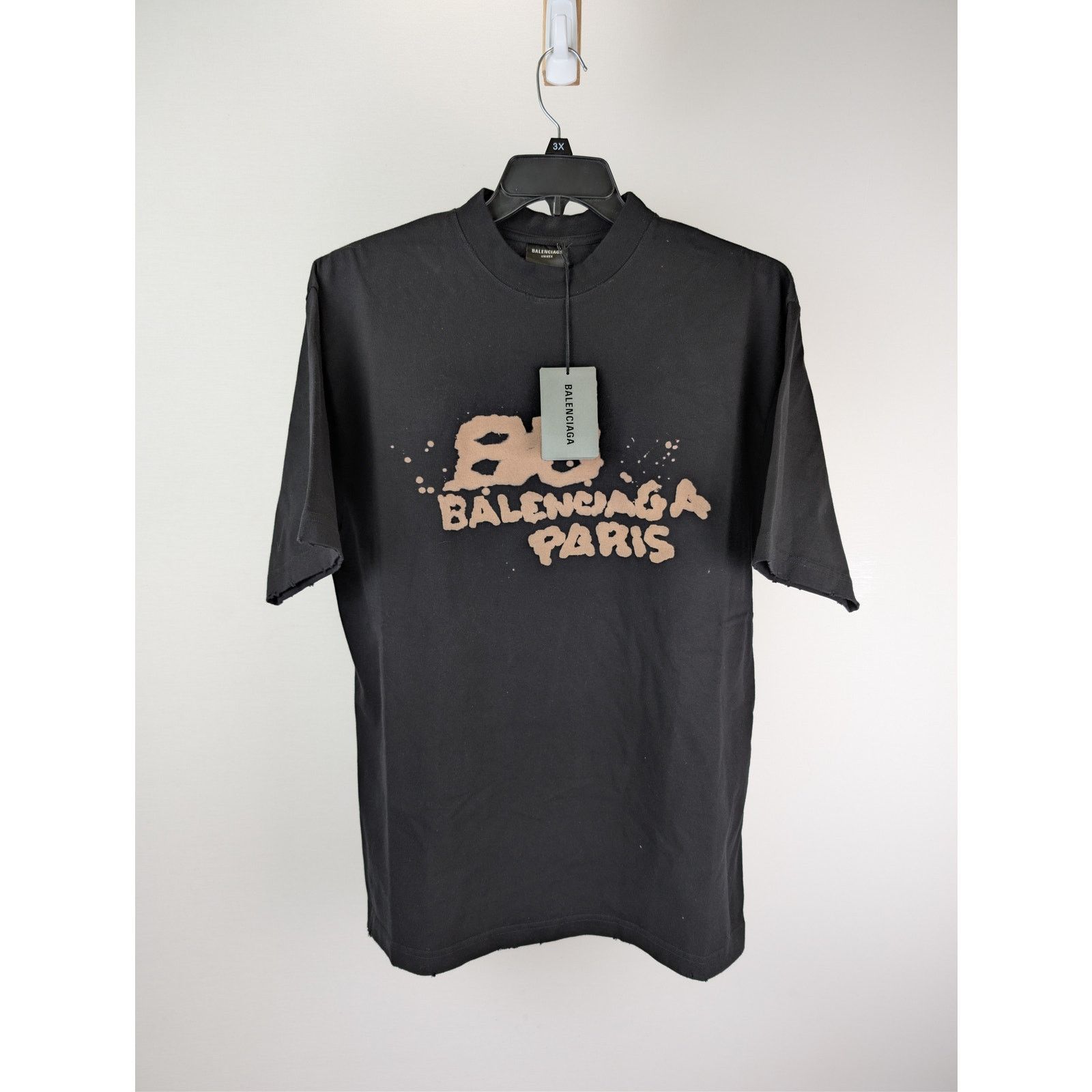 Balenciaga o1rshd1 Q:2 / Hand Drawn BB Icon Vintage Jersey Fit T-Shirt Size US L / EU 52-54 / 3 - 8 Thumbnail