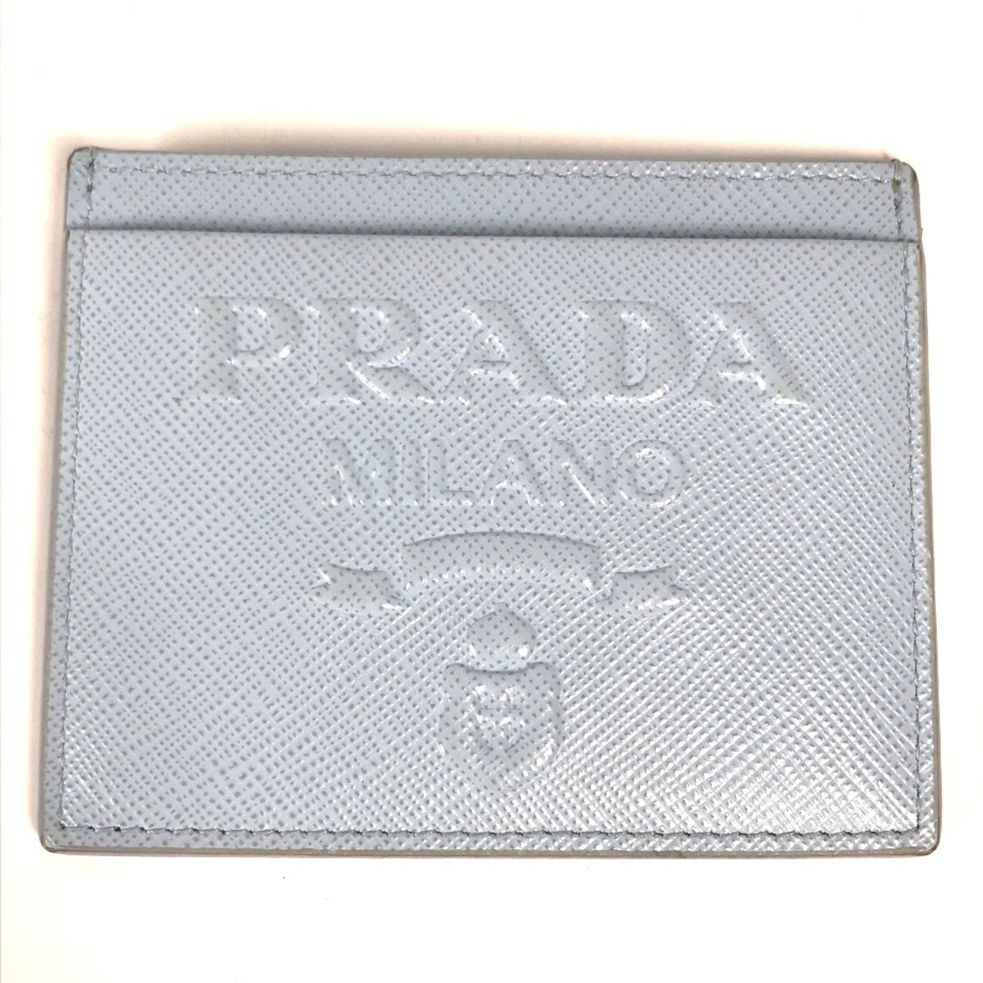 Prada PRADA Business Card Holder Pass Case Card Case Light blue Size ONE SIZE - 1 Thumbnail