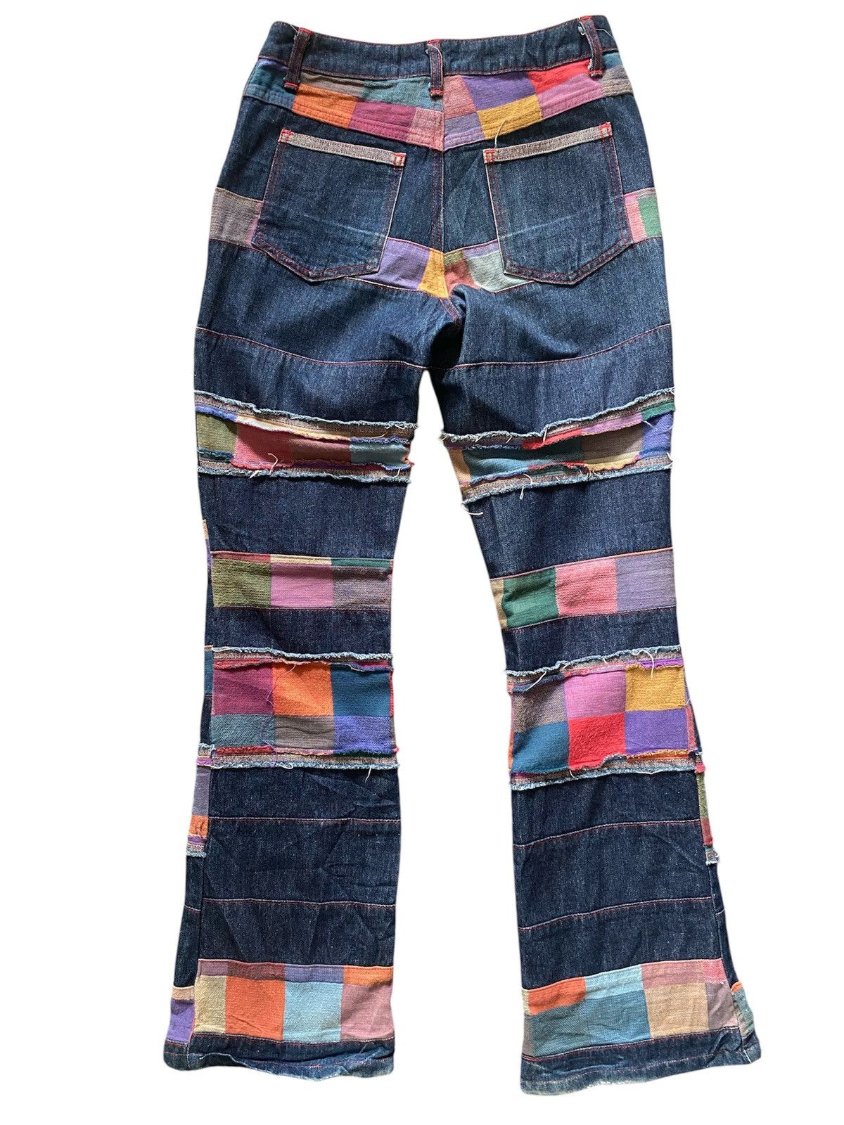 Hysteric Glamour × If Six Was Nine × Japanese Brand Rare Japan Denim Flared Bush Pant Distressed Patchwork Size US 30 / EU 46 - 4 Thumbnail