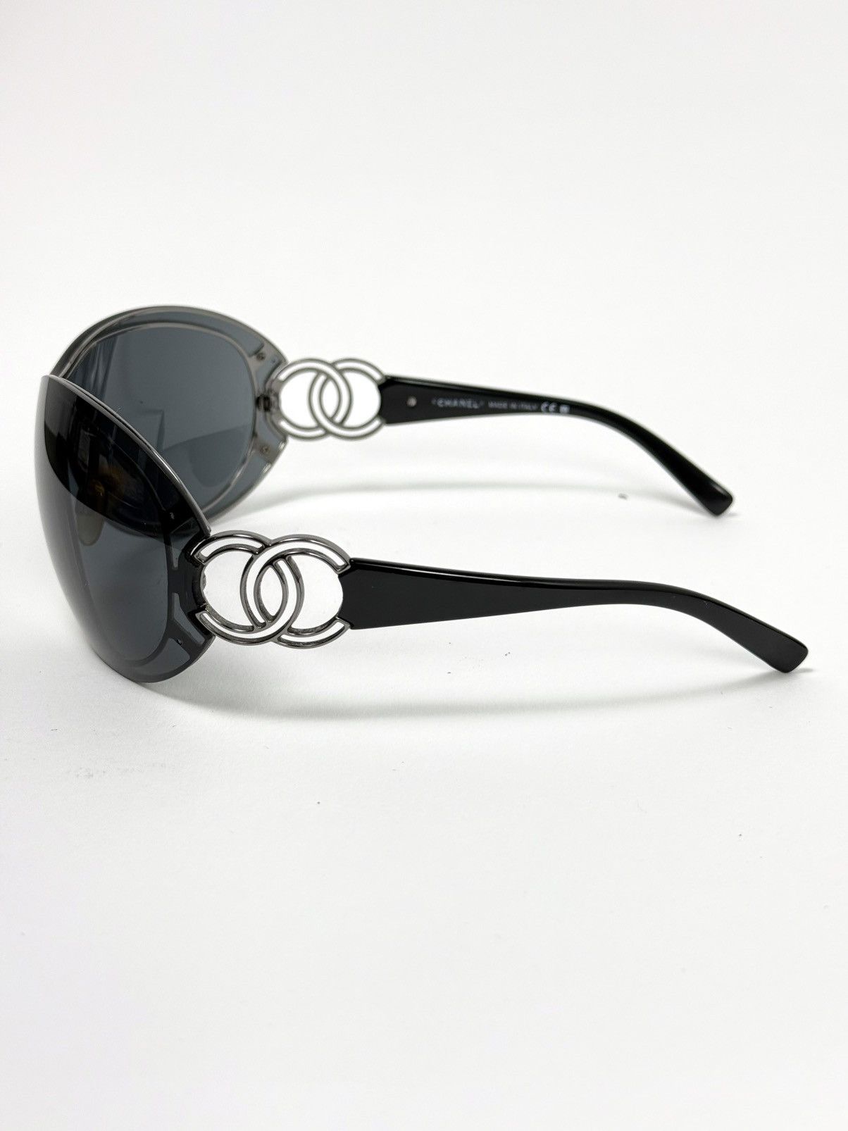 Chanel Y2K CHANEL LOGO BLACK SUNGLASSES Size ONE SIZE - 3 Thumbnail