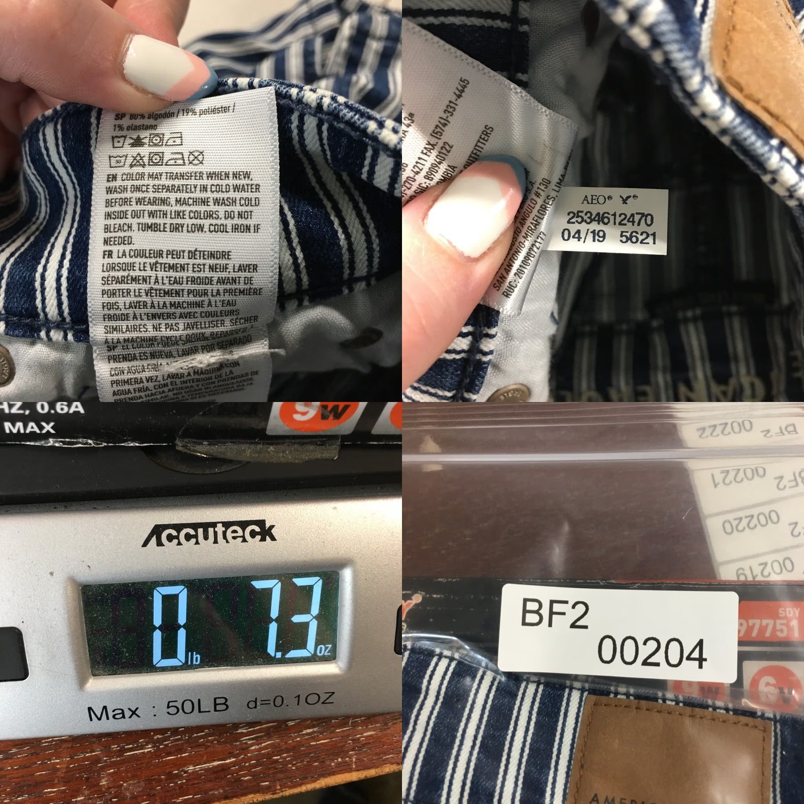 American Eagle Outfitters American Eagle Outfitters Mom Shorts Womens 00 Multicolor Striped Mid Rise Denim Cotton 5-Pocket Womens Mens? Size 24" / US 00 / IT 34 - 10 Thumbnail