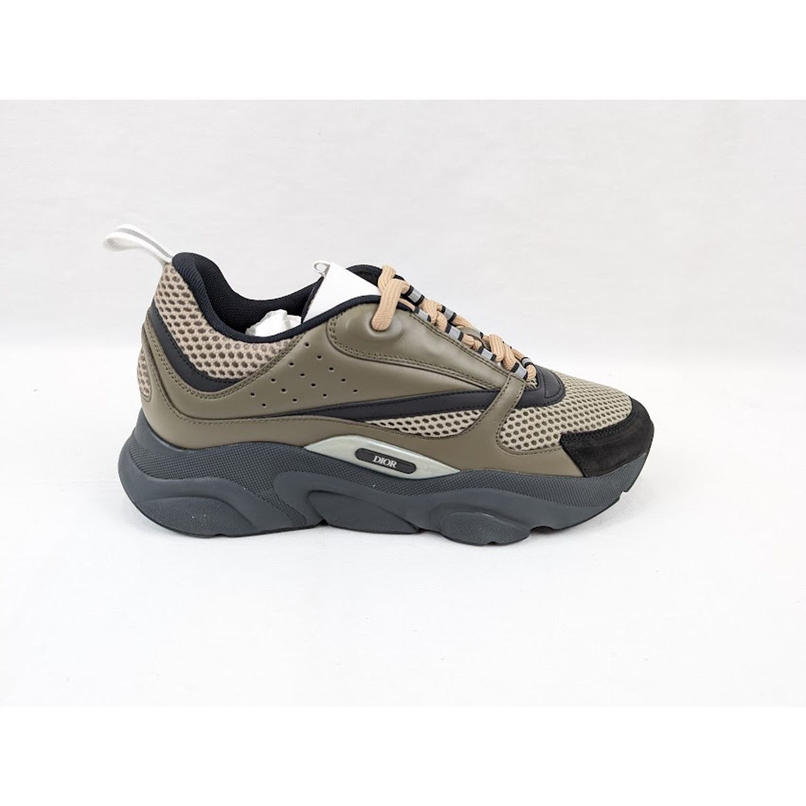Dior o1rshd1 B22 Calfskin Mesh Sneakers in Khaki Size US 13 / EU 46 - 1 Thumbnail