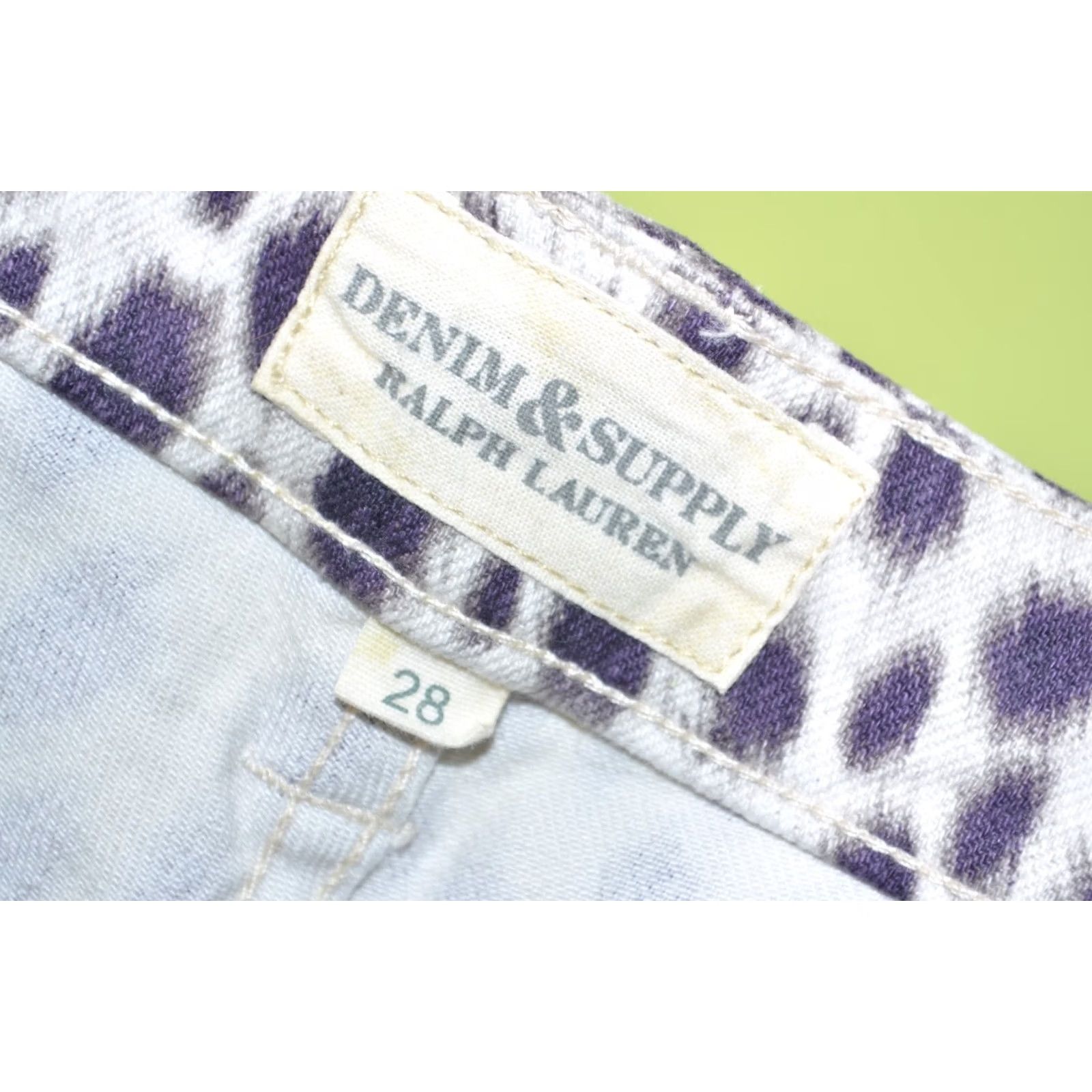 Ralph Lauren RALPH LAUREN Denim & Supply Skinny Jeans Size 28 Womens Cheetah Print Ankle Zip Size 28" / US 6 / IT 42 - 6 Thumbnail