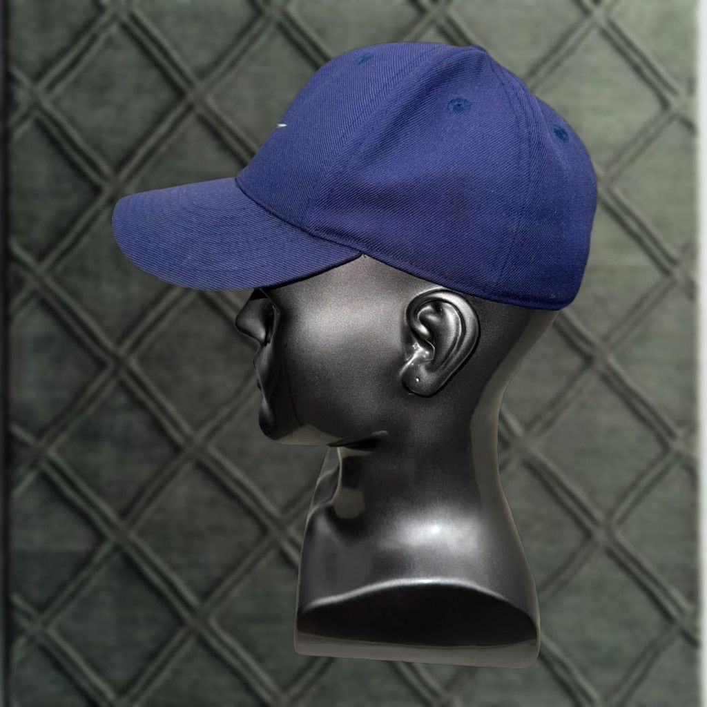 Nike VINTAGE Nike Hat 90s Navy Blue Fitted Cap Sz 7 RARE Mens Cap Baseball Cap Swoosh Hat Size 7 Nike Size ONE SIZE - 1 Thumbnail
