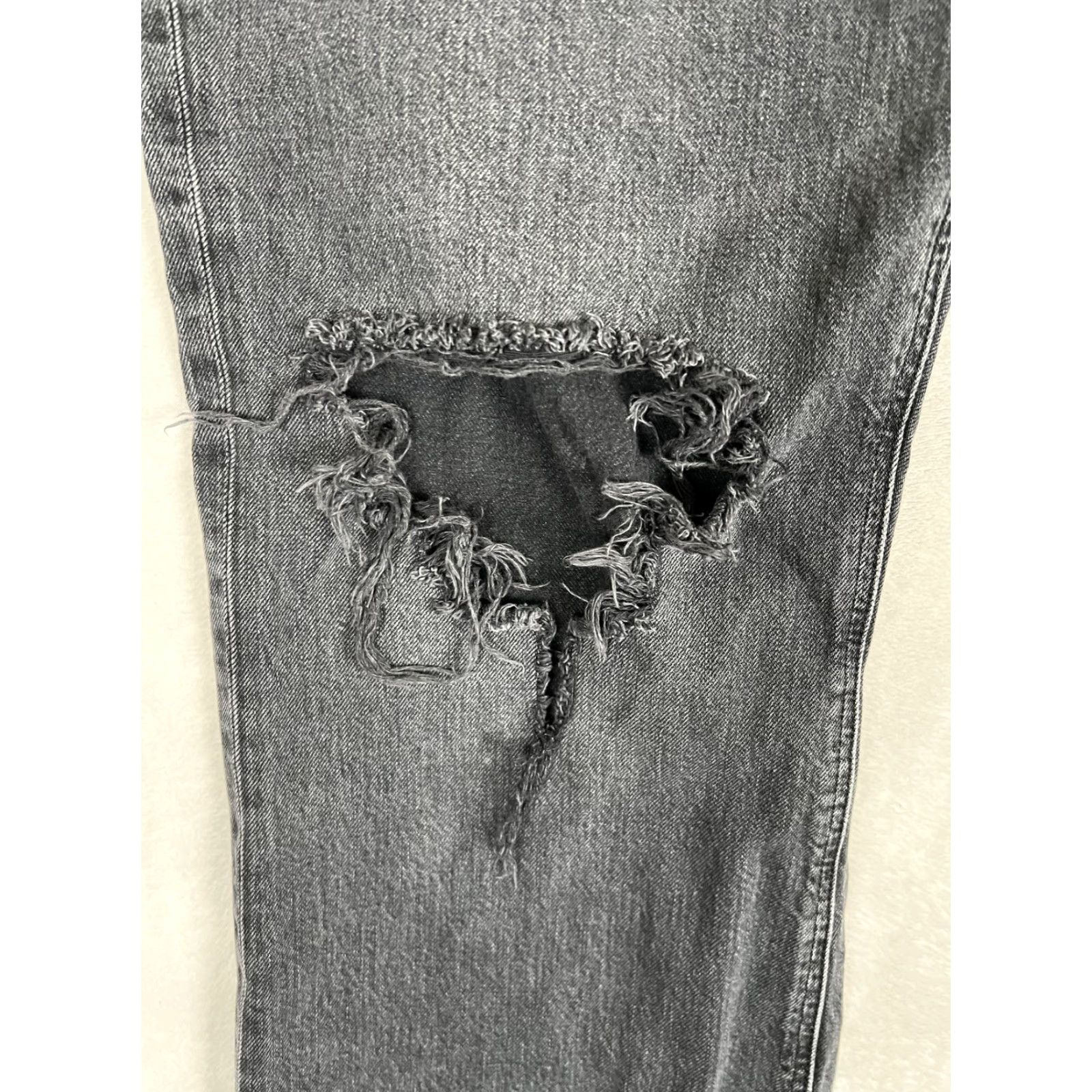 American Eagle Outfitters VINTAGE American Eagle Outfitters Jeans Women 16 Long Charcoal Wash 90s Bootcut Distressed Denim Size 38" / US 16 / IT 52 - 2 Thumbnail