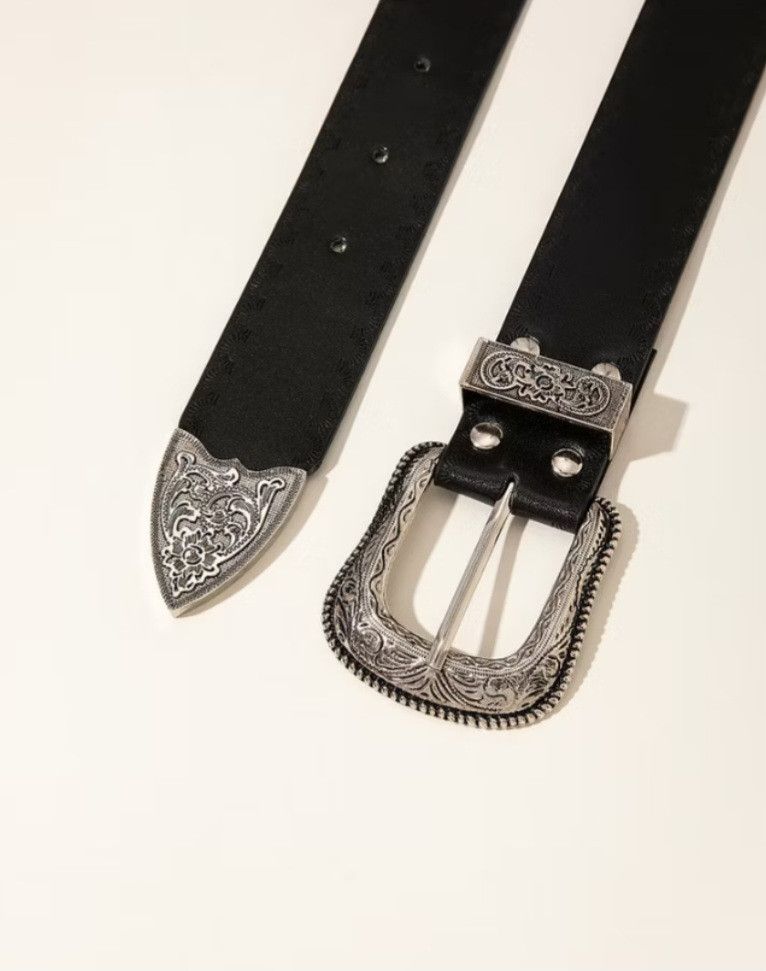 Japanese Brand 💥Black colour Western harajuku Belt Size ONE SIZE - 3 Thumbnail
