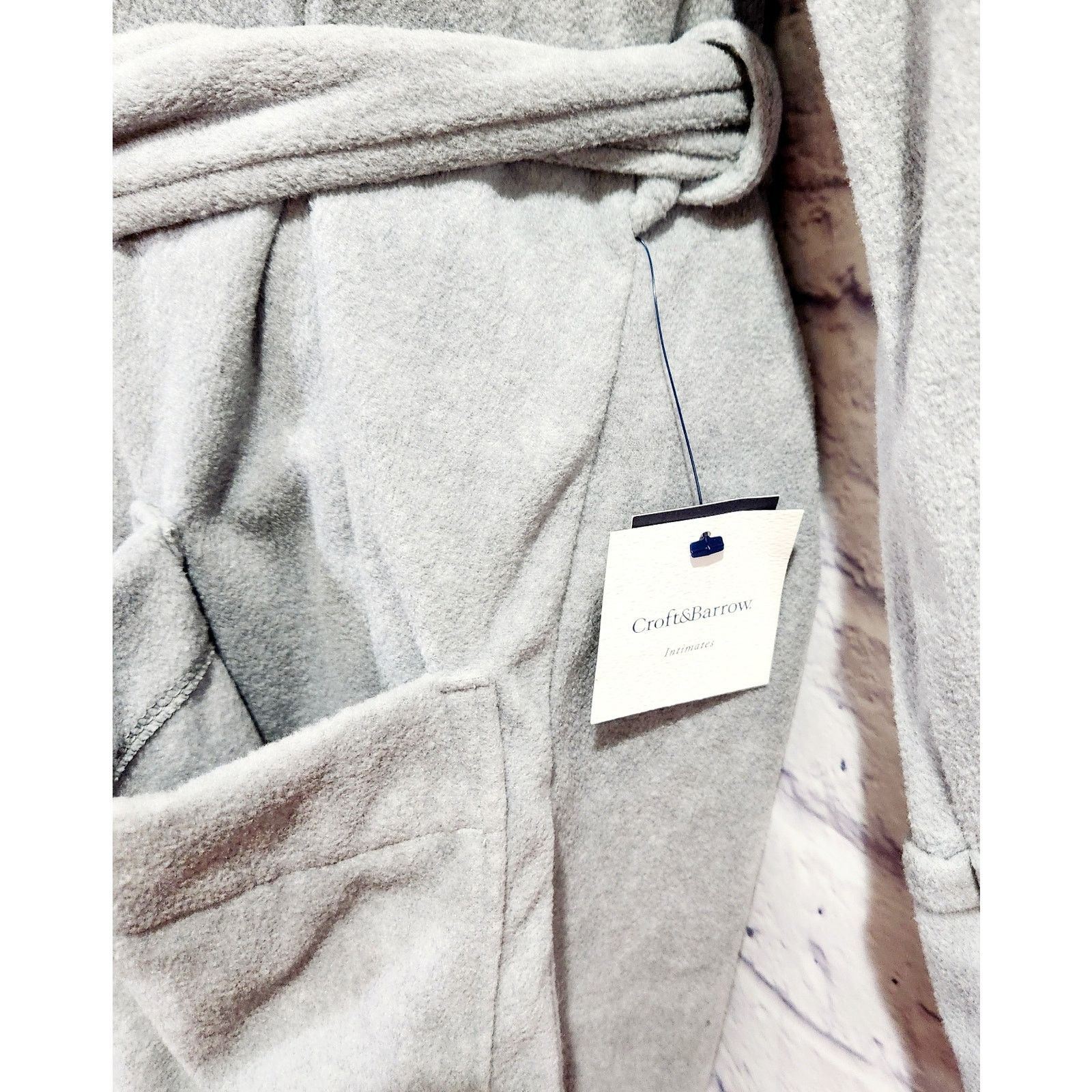 Croft & Barrow Croft & Barrow Intimates Gray Robe Small Pockets NWTS Size S / US 4 / IT 40 - 2 Thumbnail