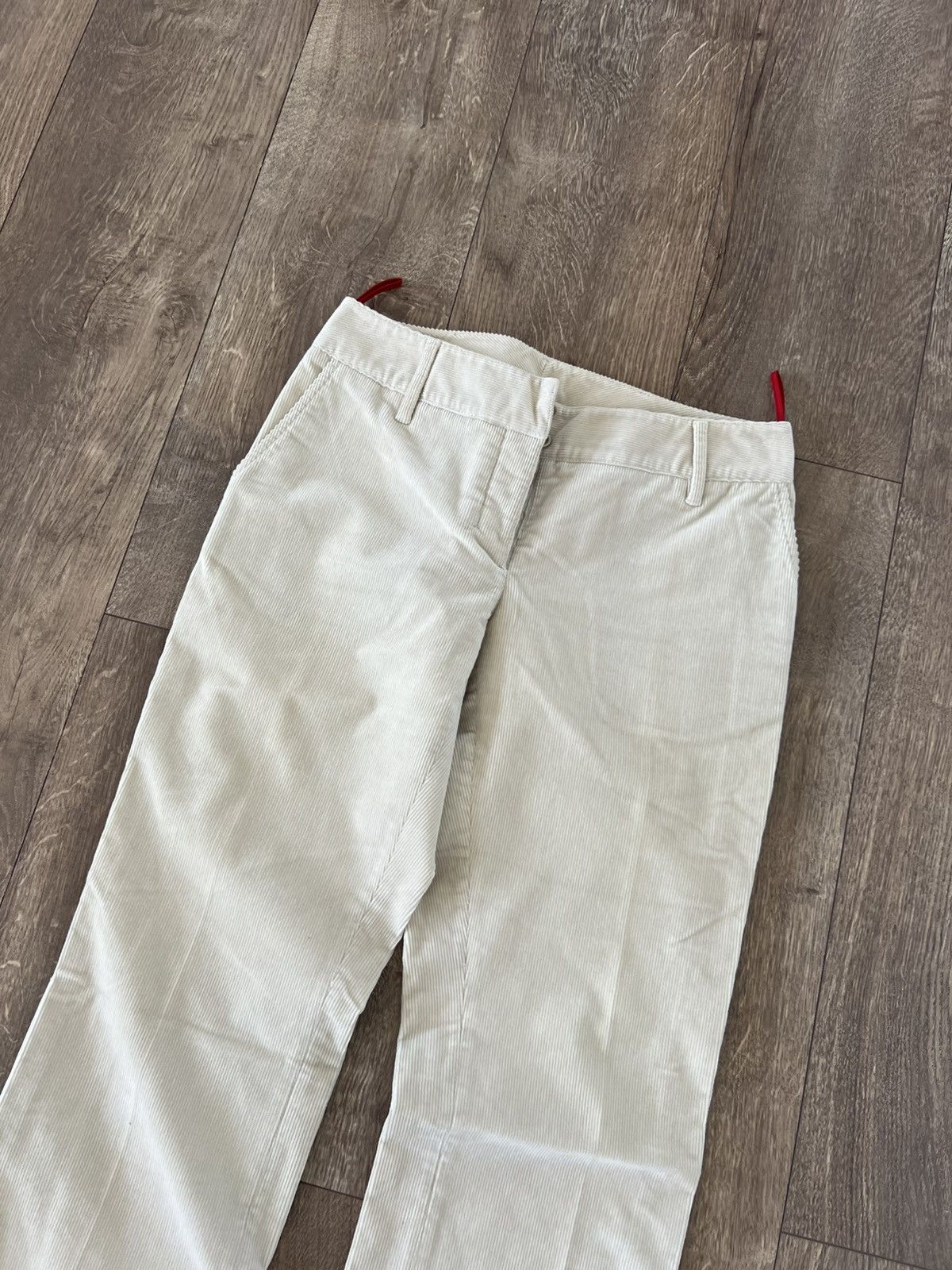 Prada Prada Flare Corduroy Red Tab Pants Size US 30 / EU 46 - 2 Thumbnail