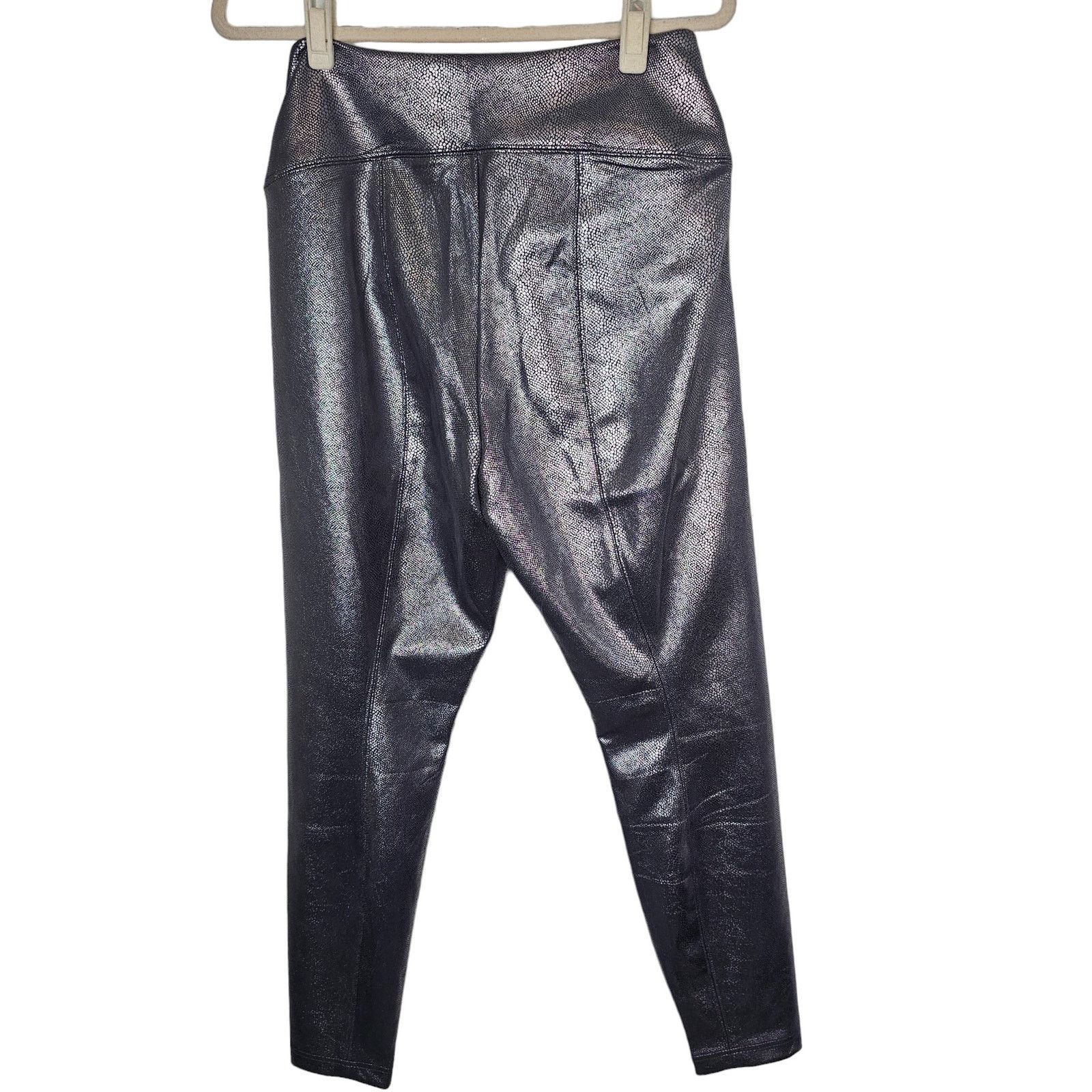 White House Black Market White House Black Market Runway Leggings Snake Foil Silver Size 36" / US 14 / IT 50 - 9 Thumbnail
