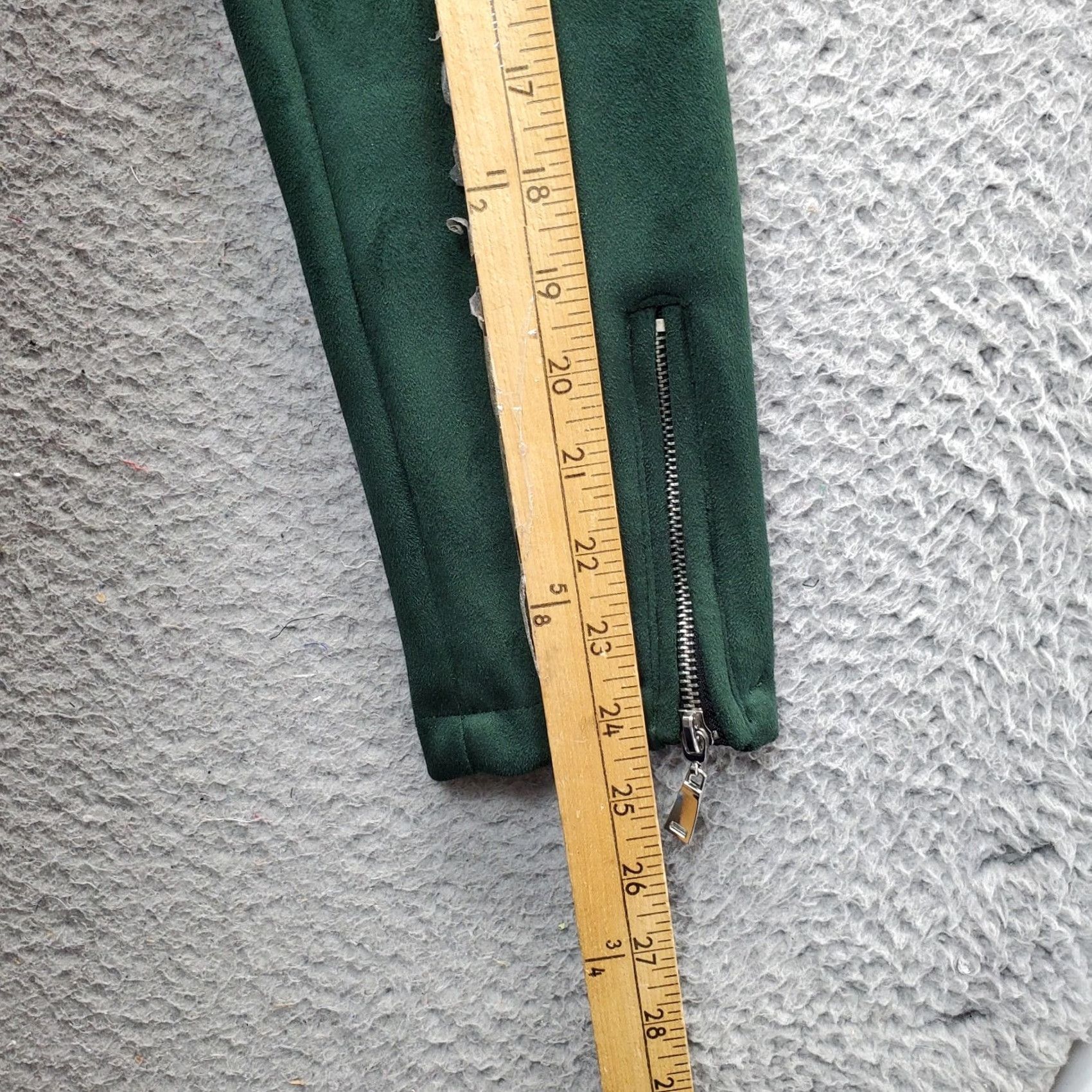 Vintage Joujou Womens Size M Green Vegan Leather Jacket Long Sleeve Full Zip Size M / US 6-8 / IT 42-44 - 5 Thumbnail