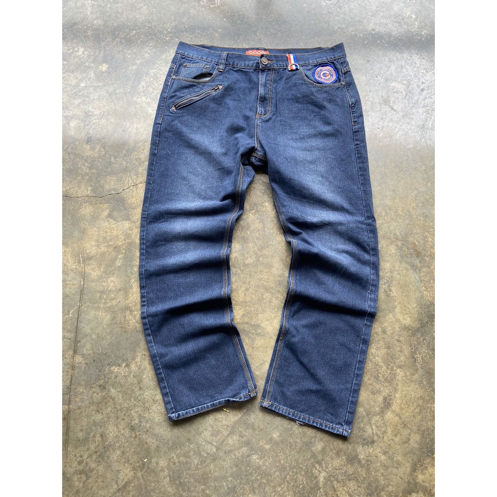 Coogi × Vintage Crazy Vintage Baggy Y2K Coogi Embroidered Blue Jeans 42x34 Size US 42 / EU 58 - 3 Thumbnail