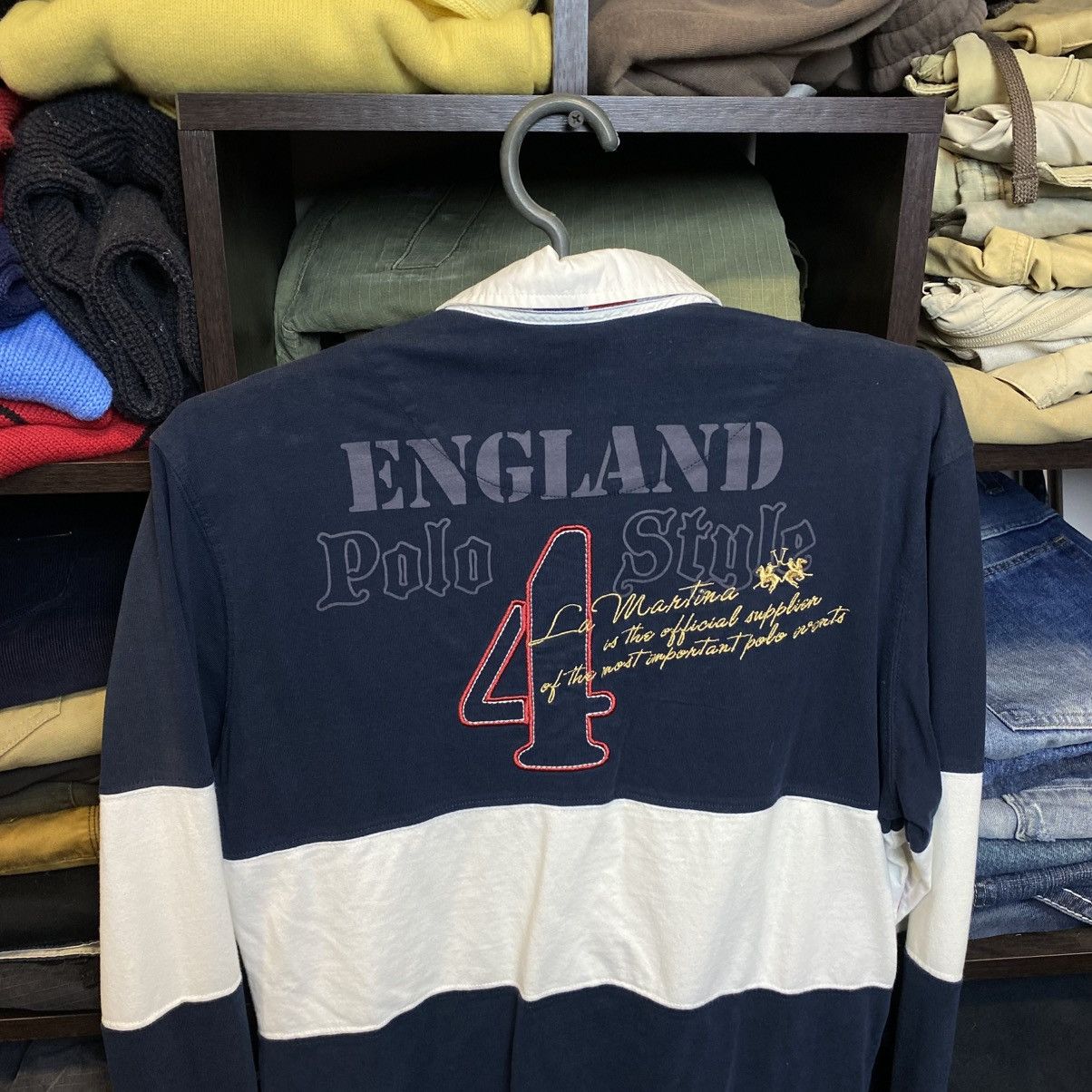 La Martina Vintage La Martina Big Logo y2k opium streetwear longsleeve Size US S / EU 44-46 / 1 - 9 Thumbnail