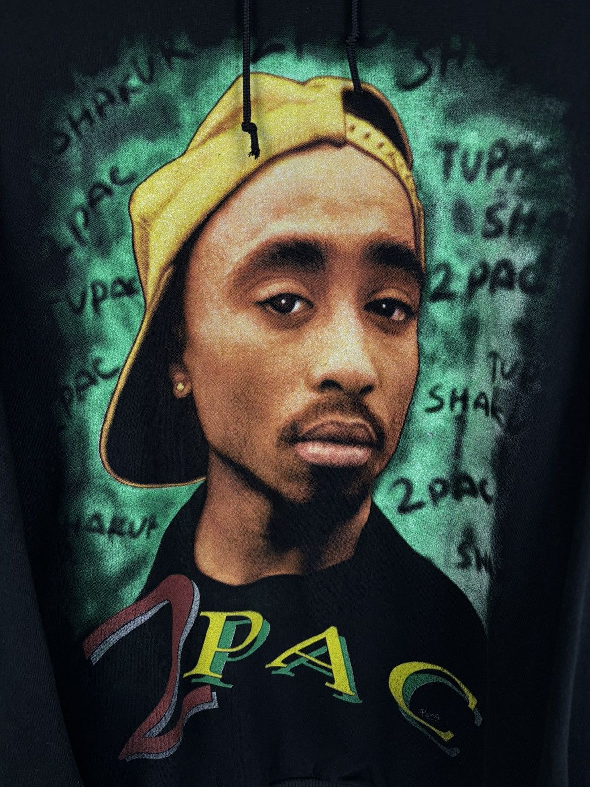 Band Tees 90s Tribal 2Pac Rap Hip Hop Black Vintage Hoodie Size L Size US L / EU 52-54 / 3 - 2 Thumbnail