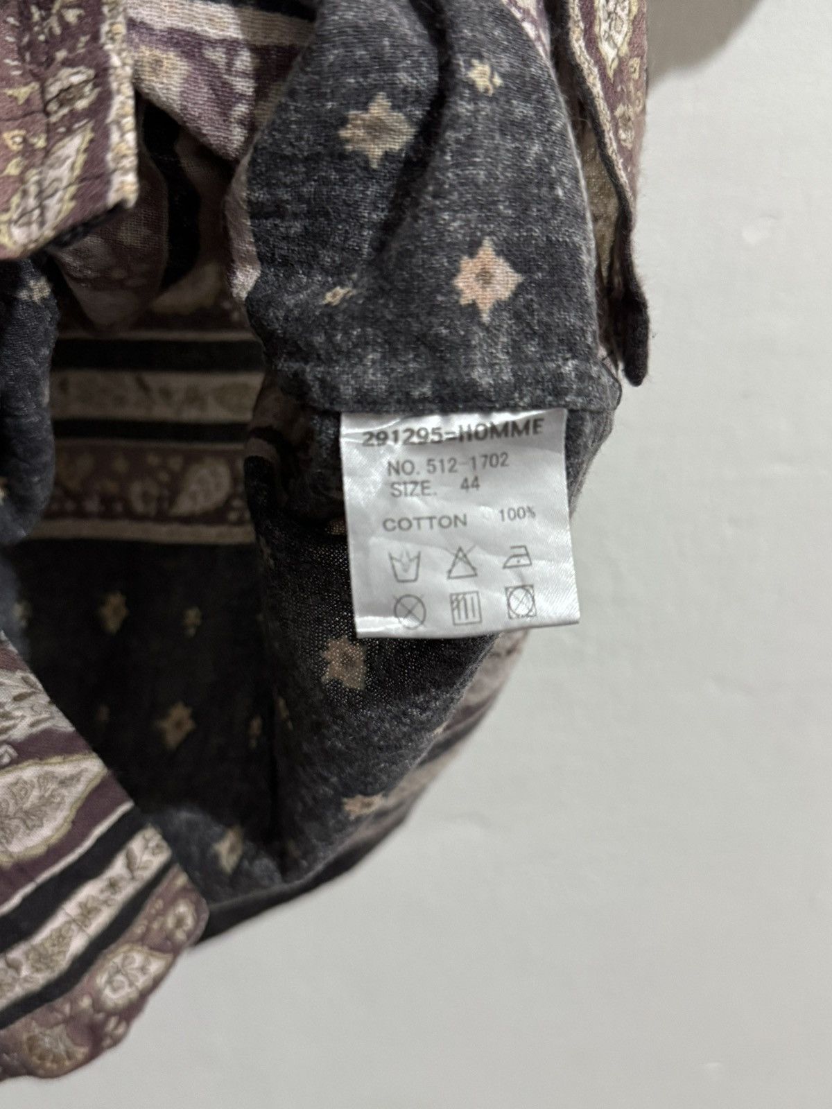 291295=Homme 291295=HOMME ETHNIC BUTTON SHIRT Size US M / EU 48-50 / 2 - 7 Thumbnail